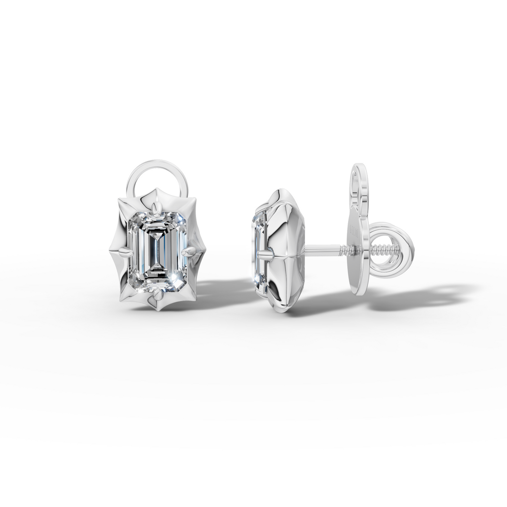 Étoile Emerald Solid Gold Studs
