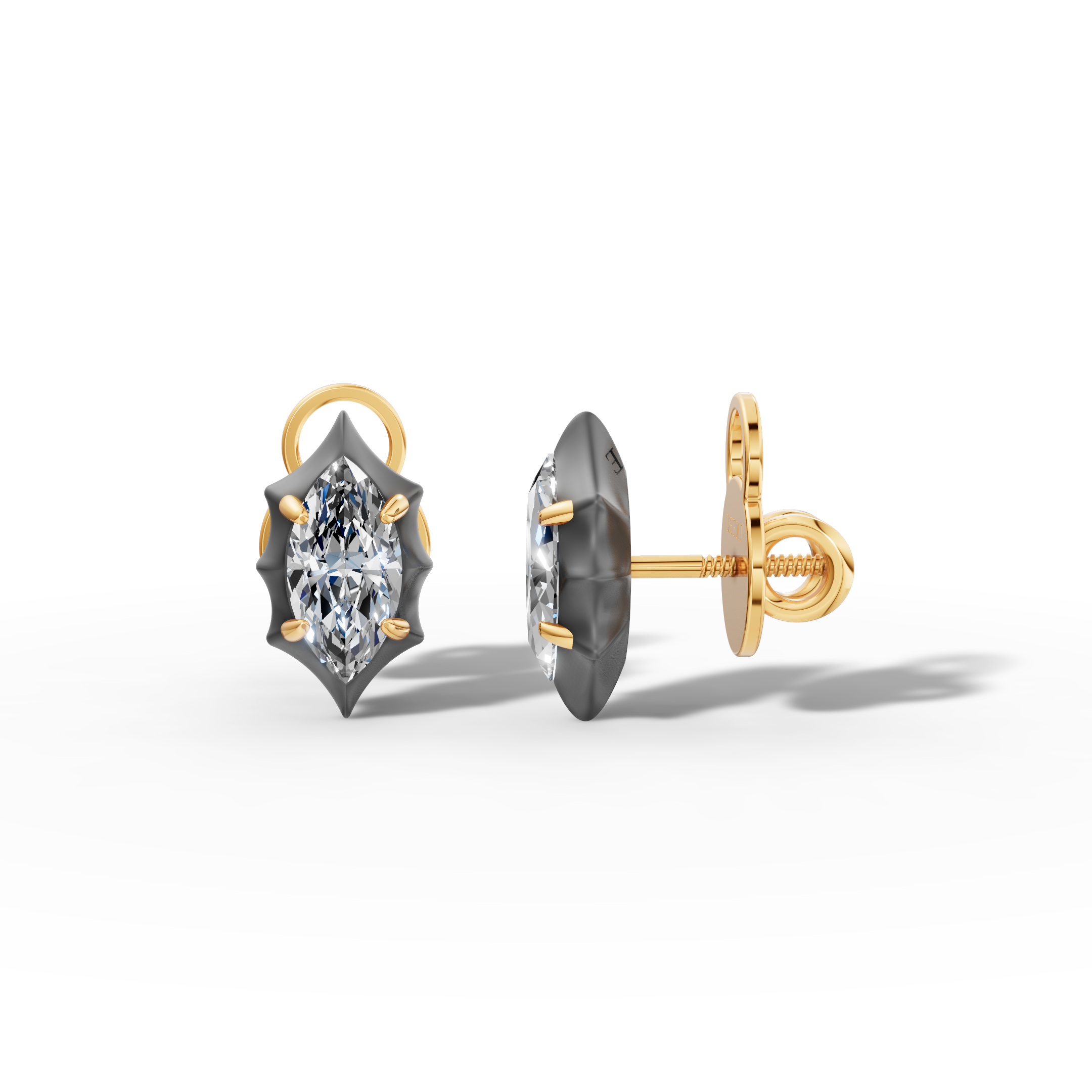 Étoile Marquise Solid Gold Studs