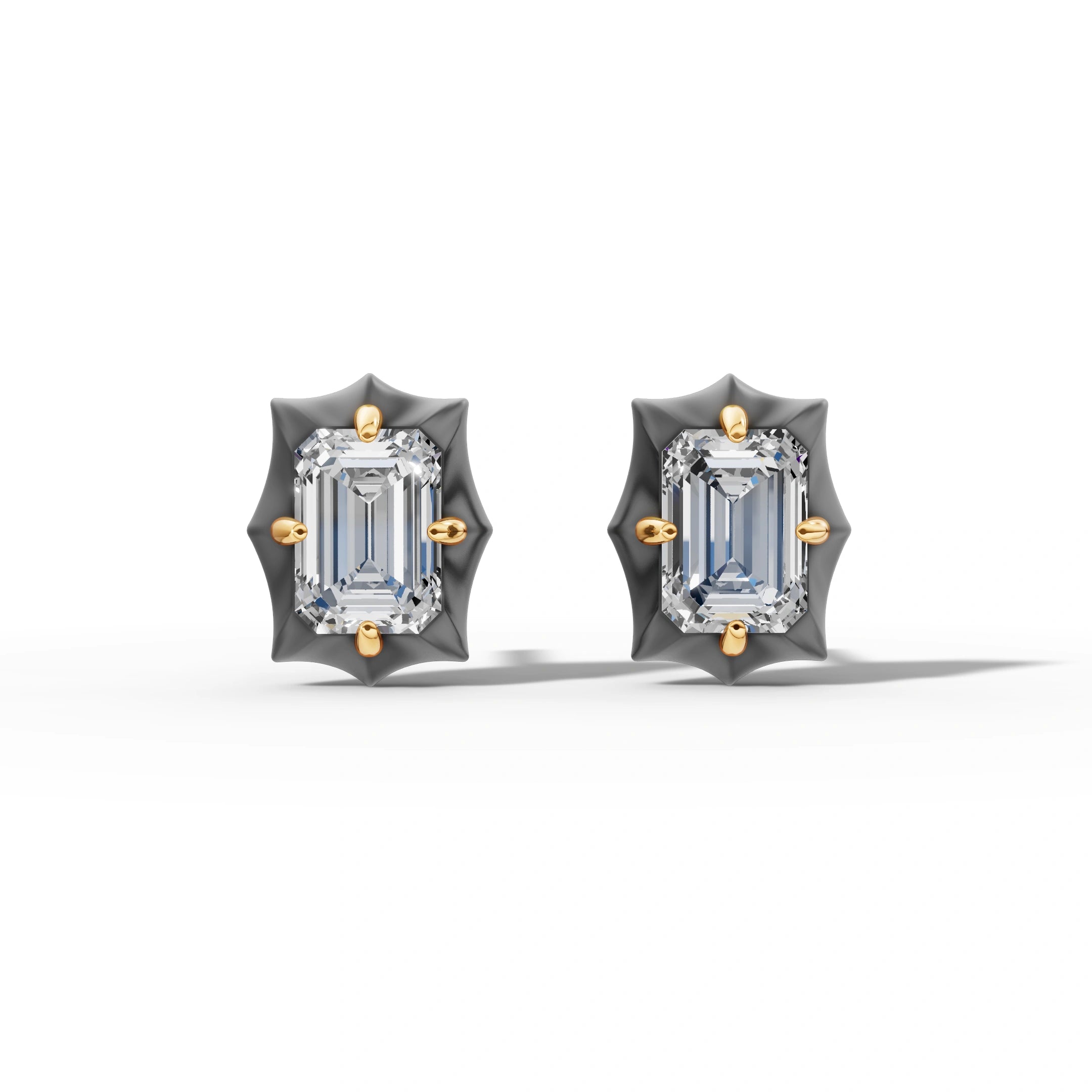 Étoile Emerald Sterling Silver Studs