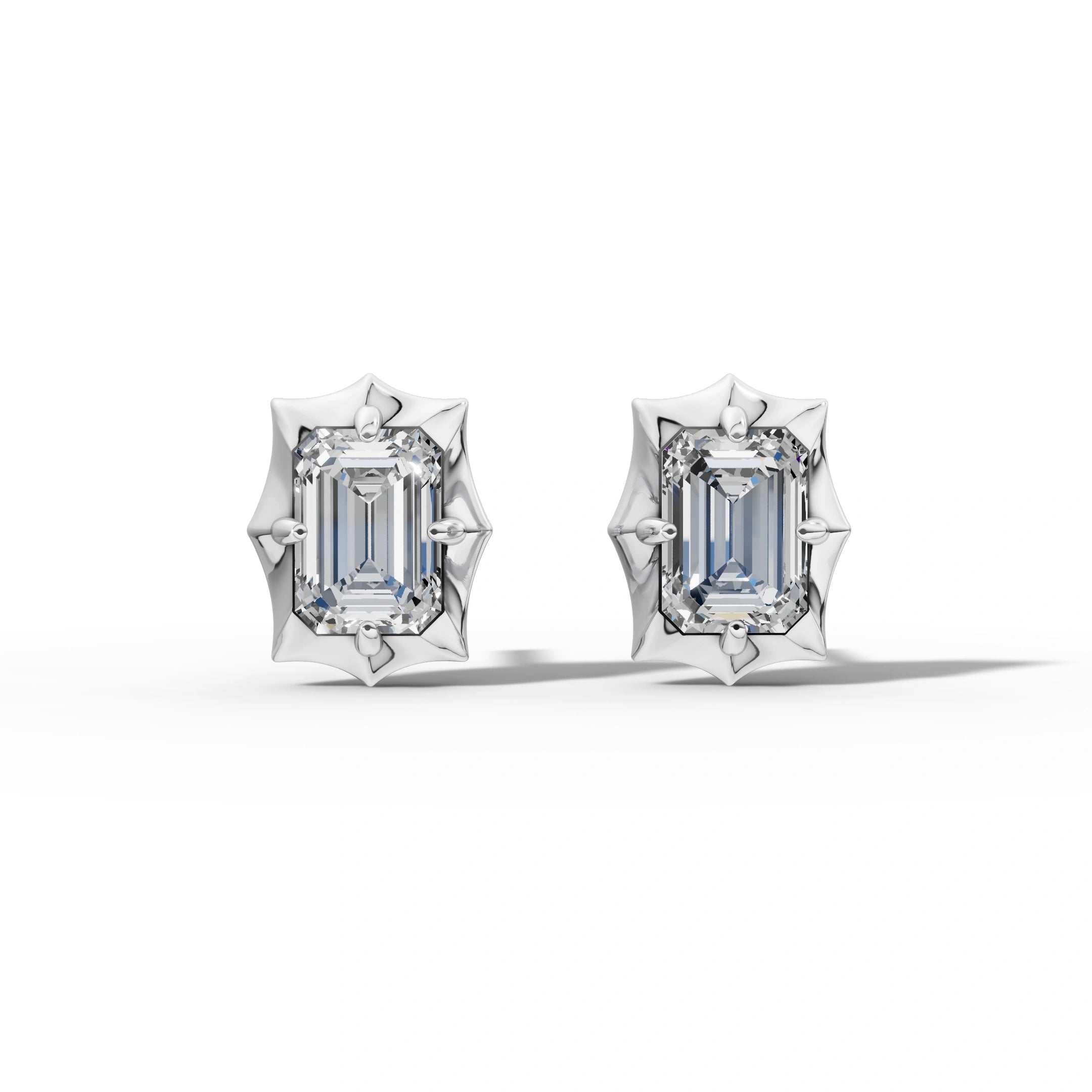 Étoile Emerald Sterling Silver Studs