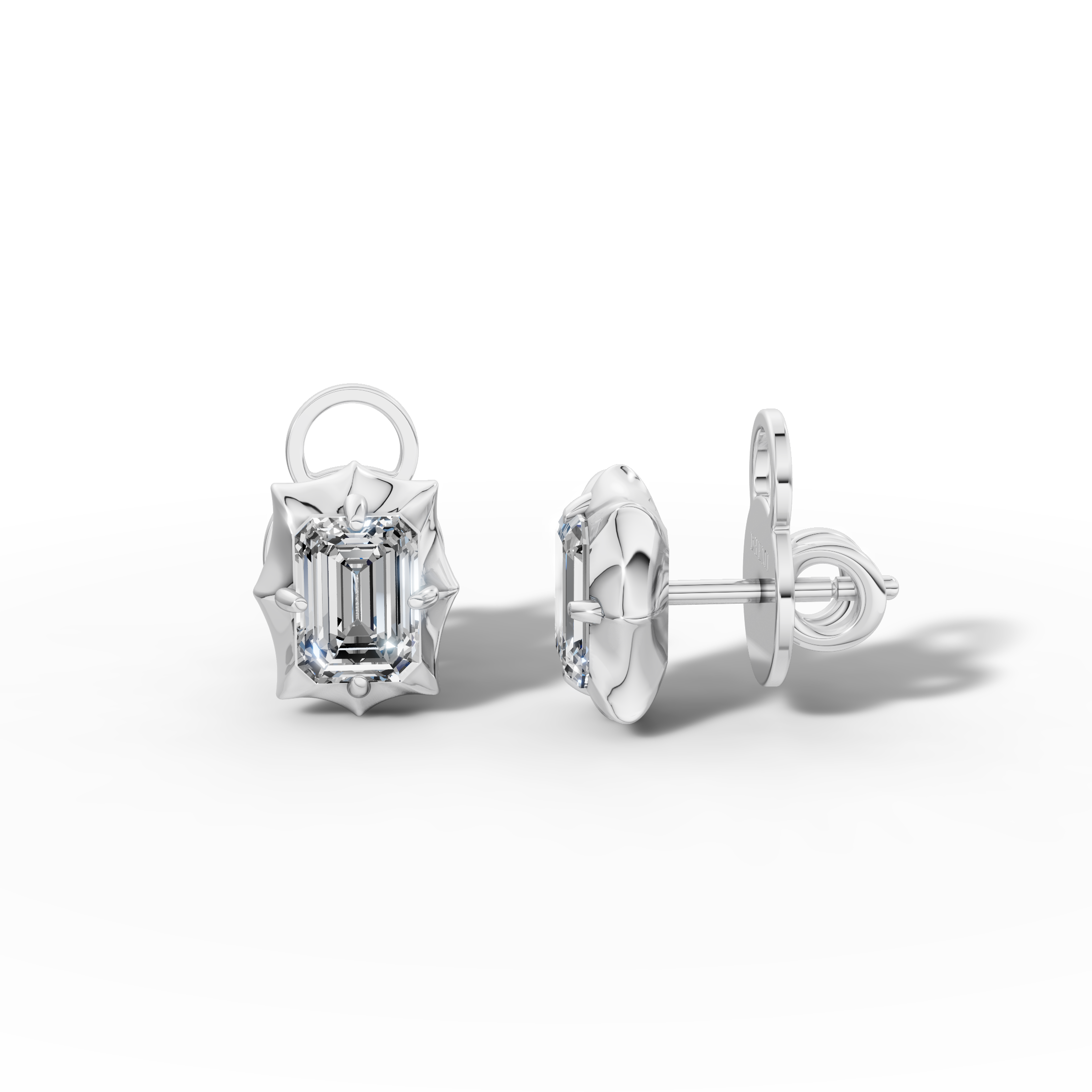 Étoile Emerald Sterling Silver Studs
