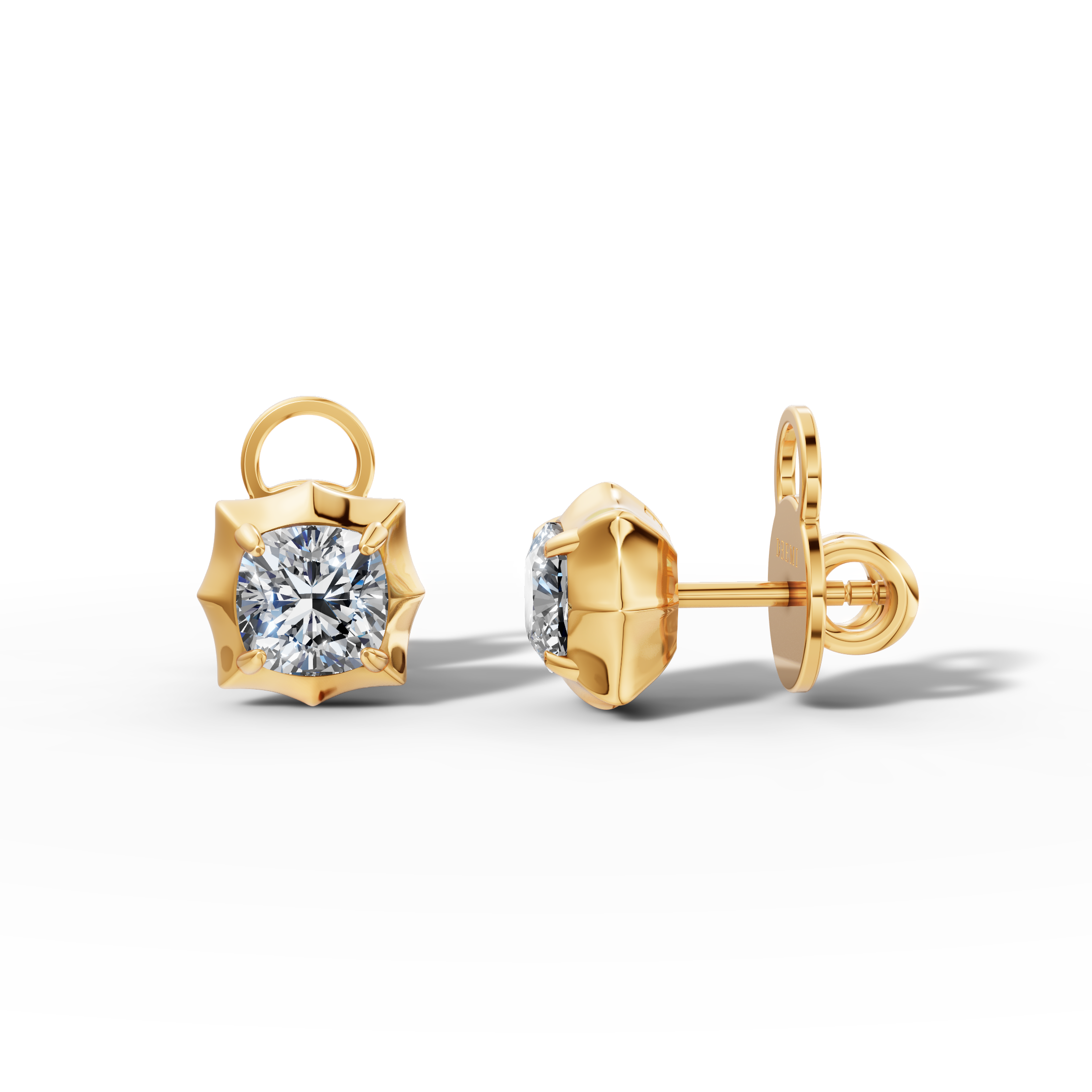 Étoile Cushion Sterling Silver Studs