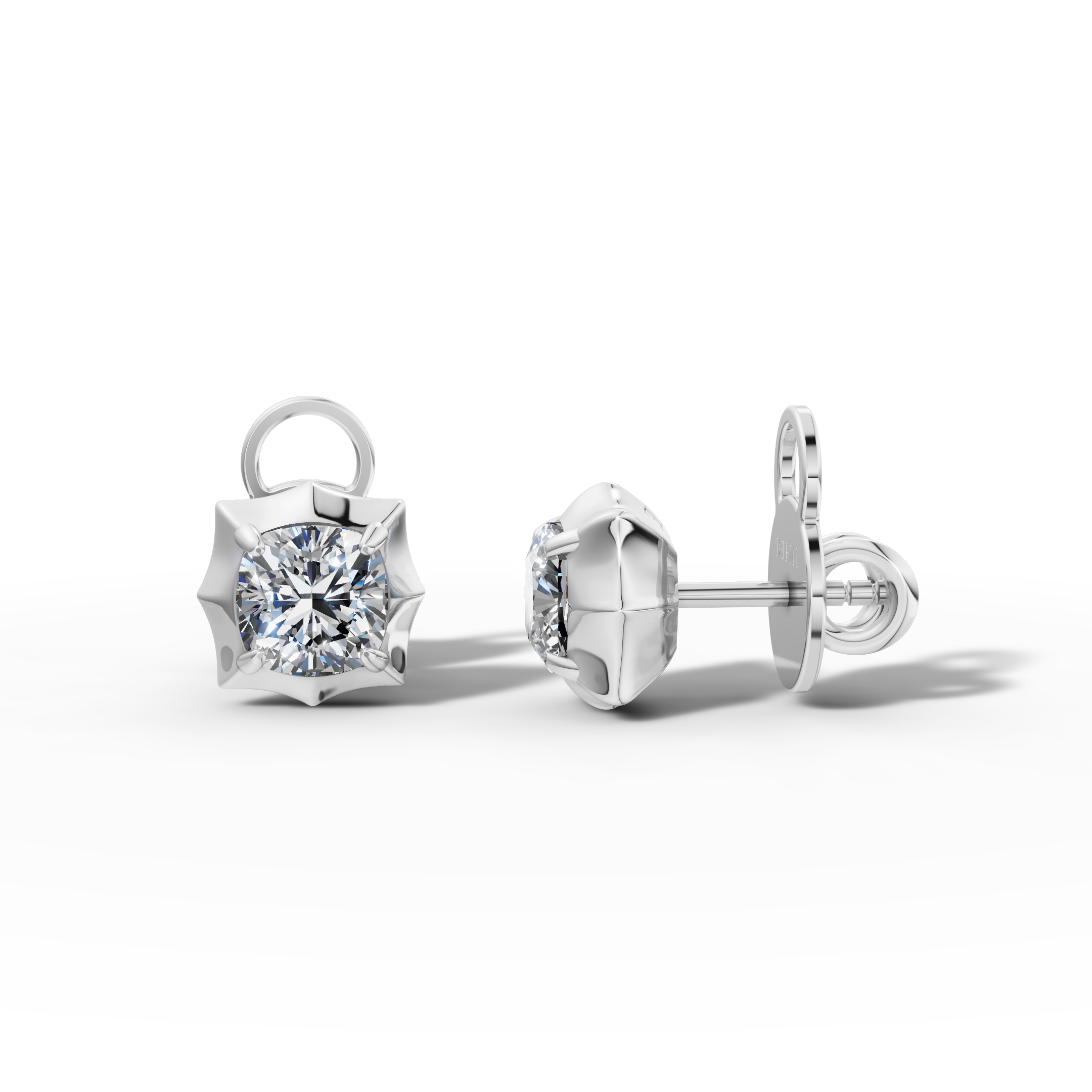 Étoile Cushion Sterling Silver Studs