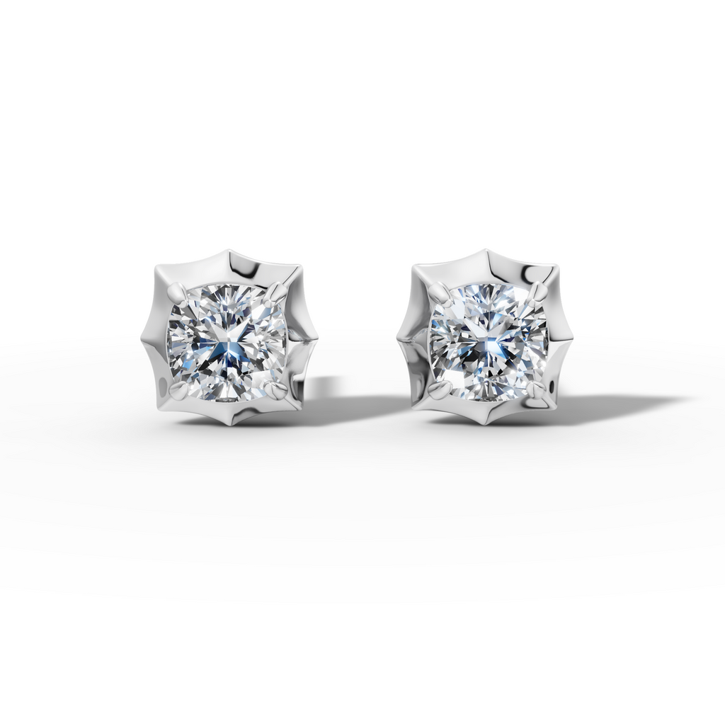 Étoile Cushion Sterling Silver Studs