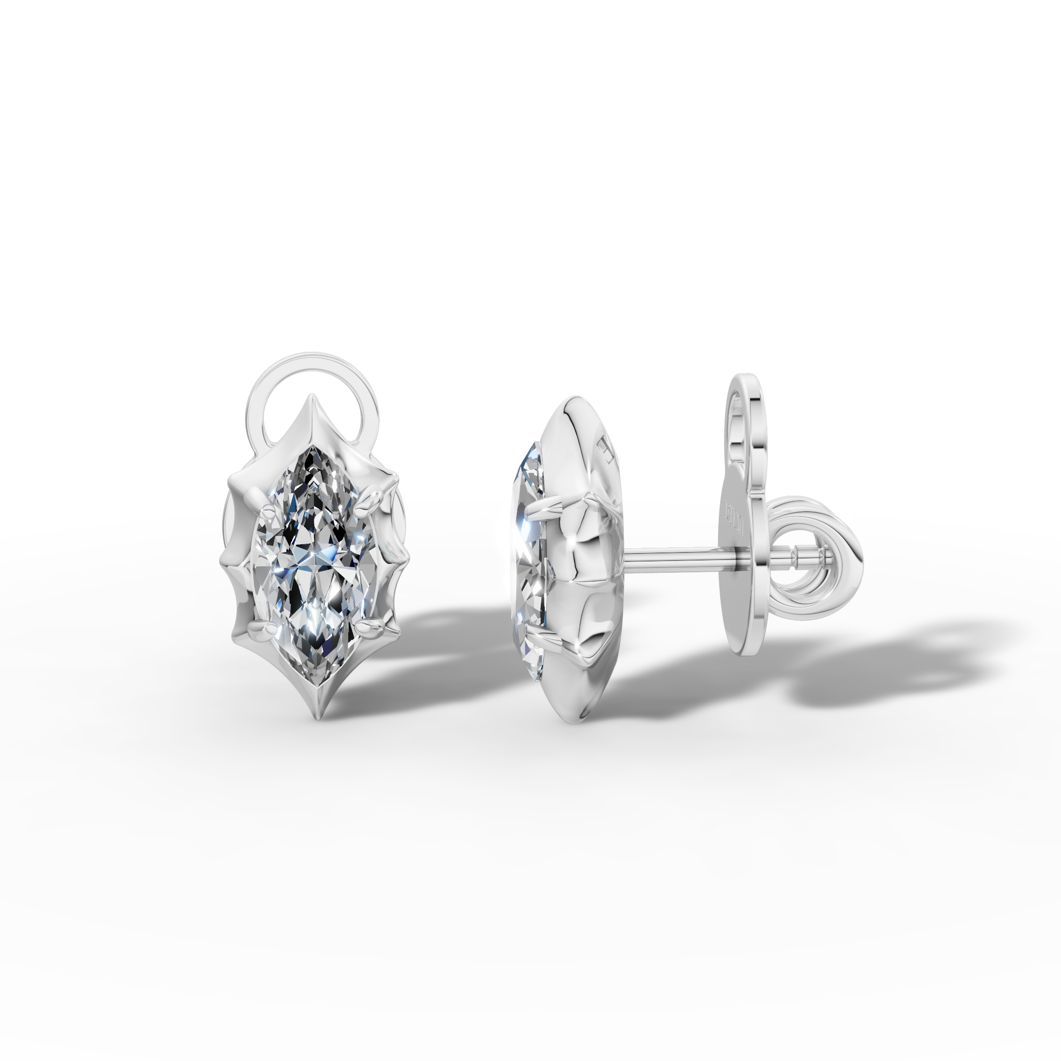 Étoile Marquise Sterling Silver Studs