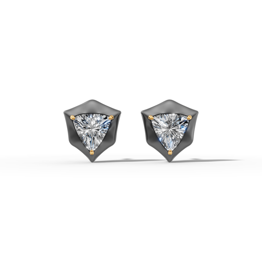 Étoile Trillion Sterling Silver Studs