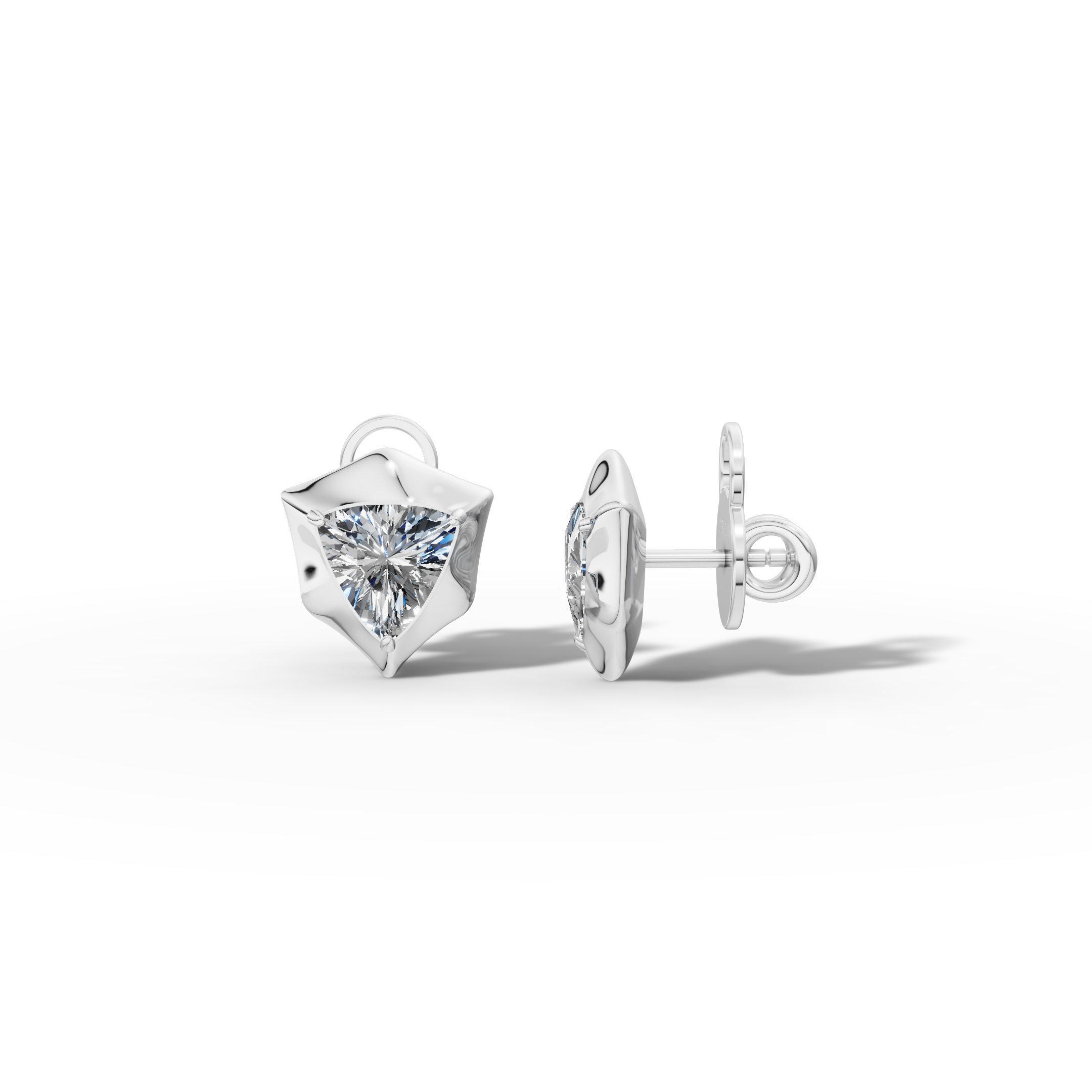 Étoile Trillion Sterling Silver Studs