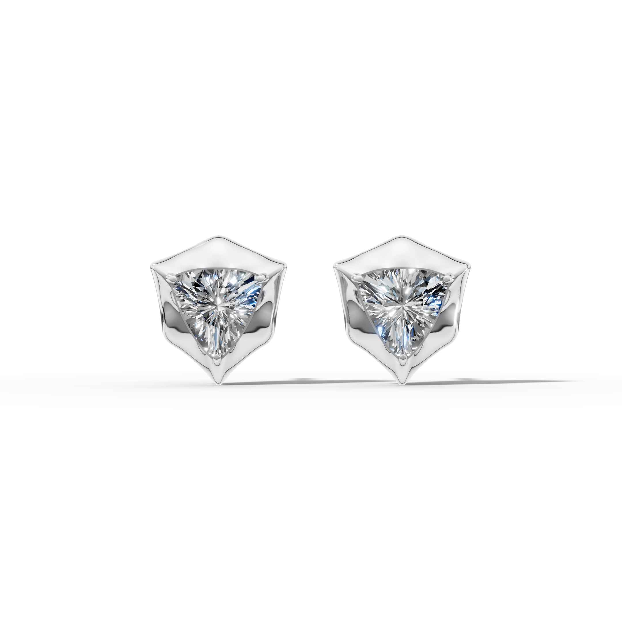 Étoile Trillion Sterling Silver Studs
