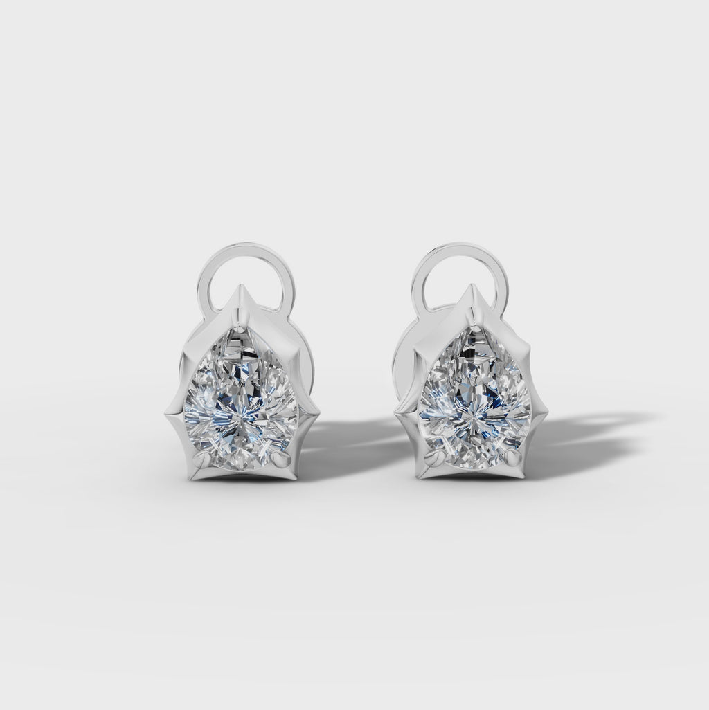 Étoile Pear Solid Gold Studs