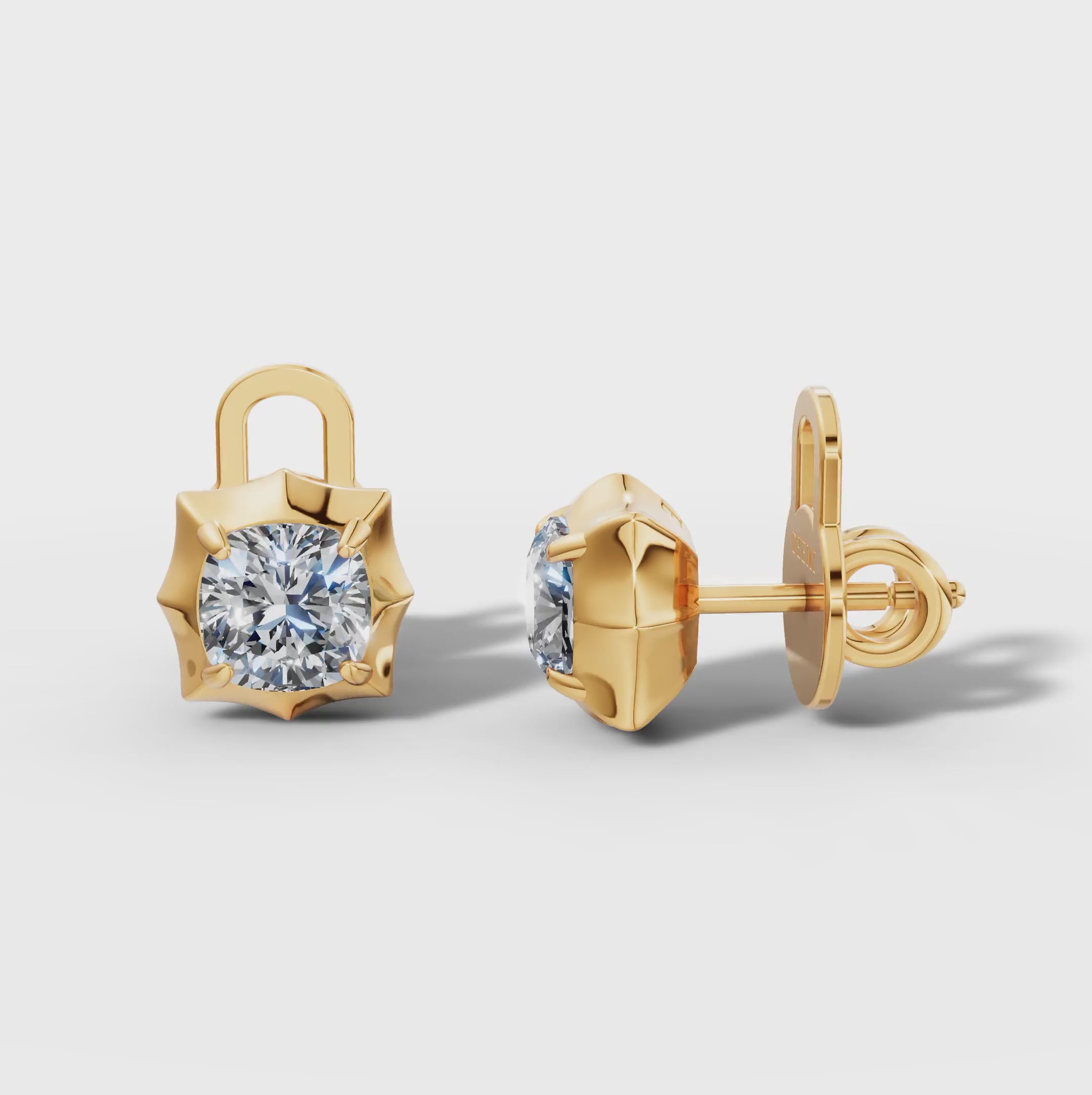 Étoile Cushion Sterling Silver Studs