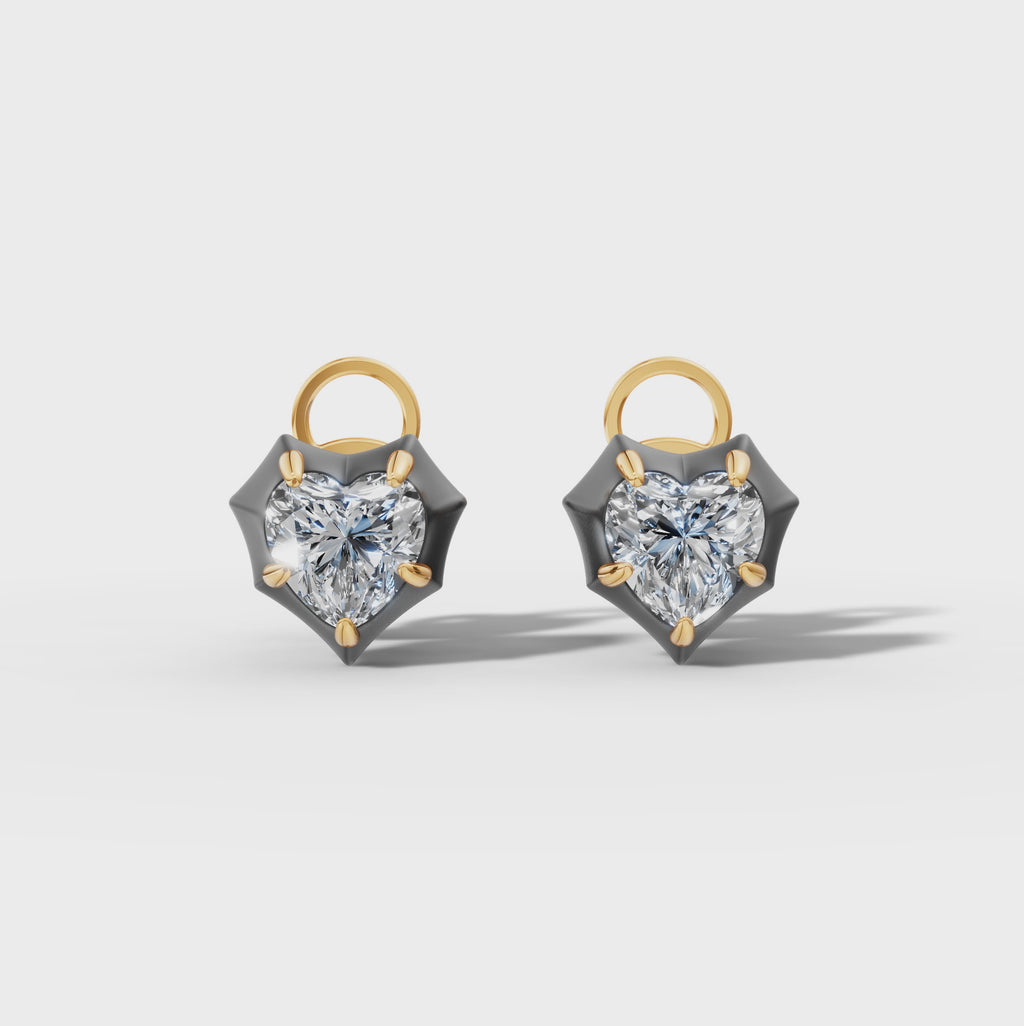 Étoile Heart Sterling Silver Studs