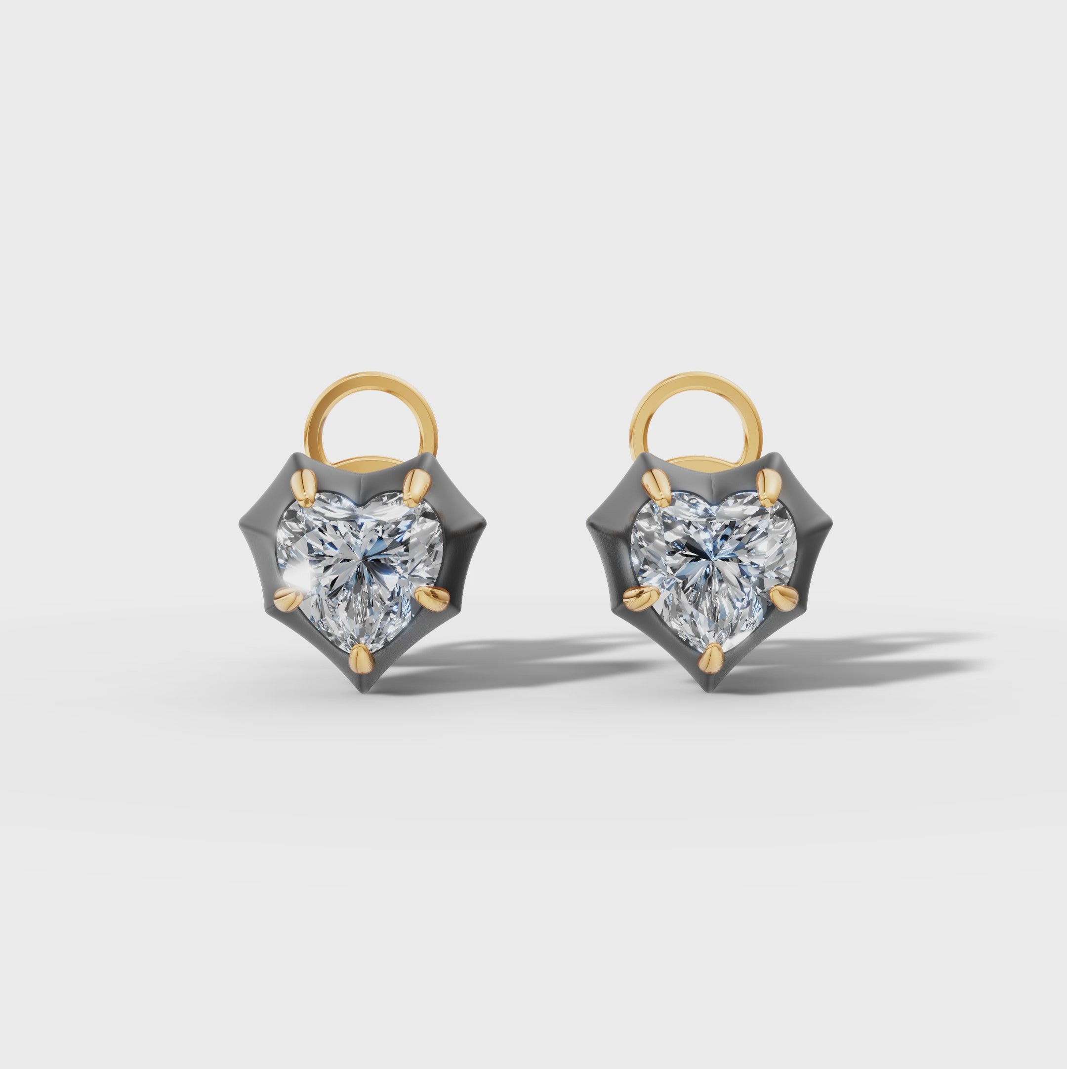 Étoile Heart Sterling Silver Studs