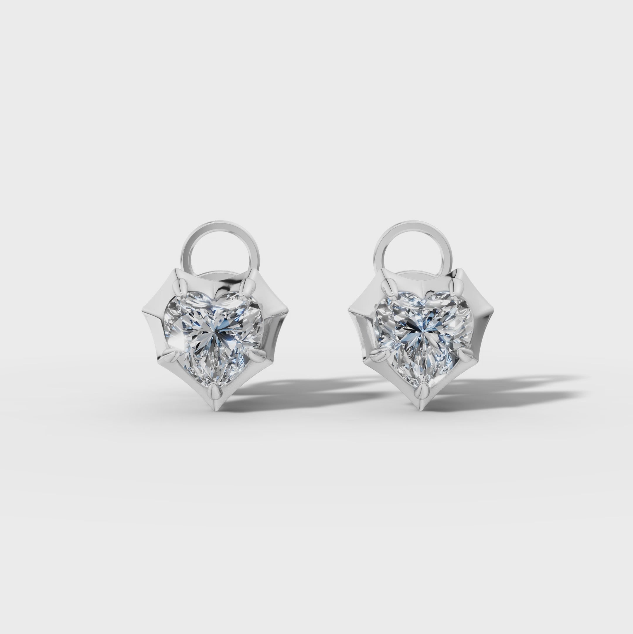 Étoile Heart Sterling Silver Studs