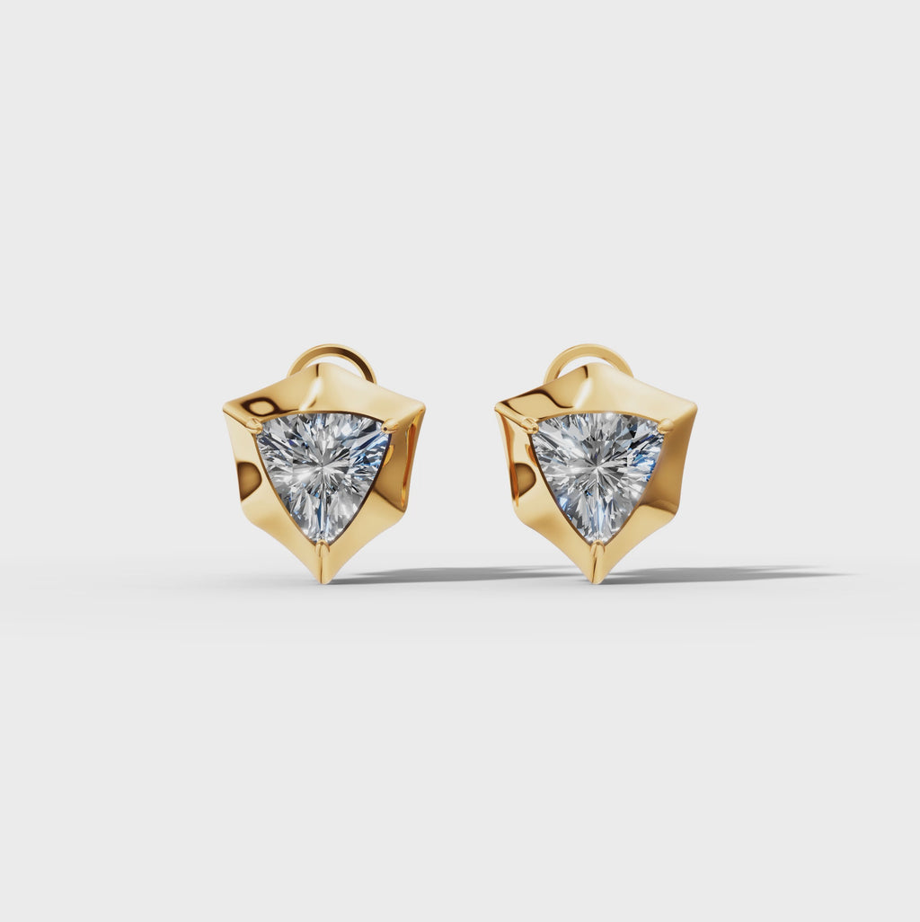 Étoile Trillion Sterling Silver Studs