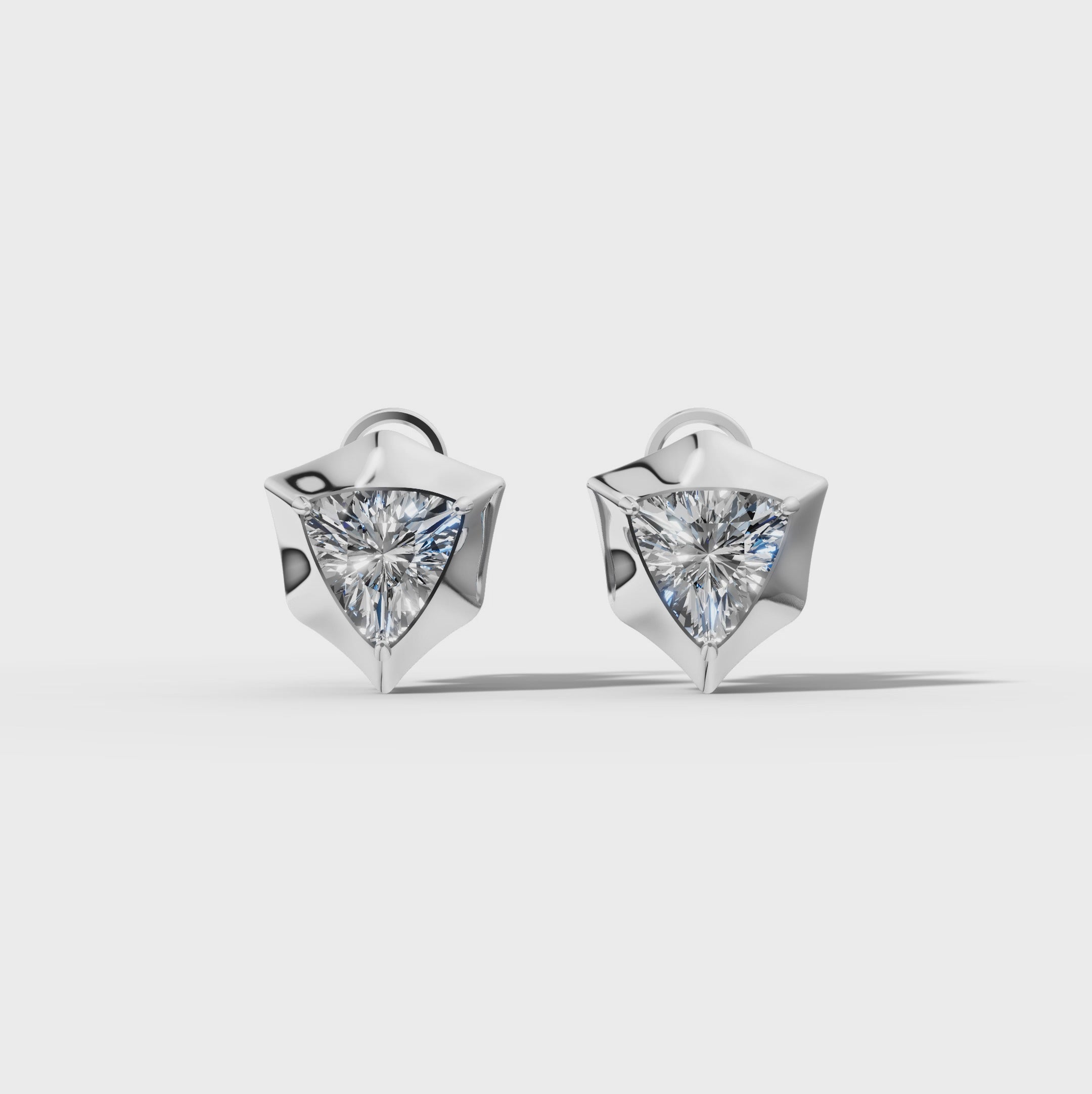 Étoile Trillion Sterling Silver Studs