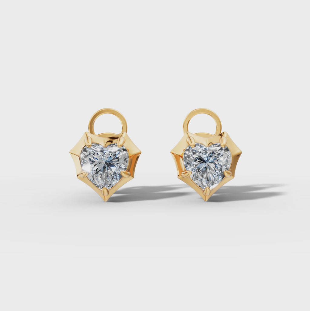 Étoile Heart Sterling Silver Studs