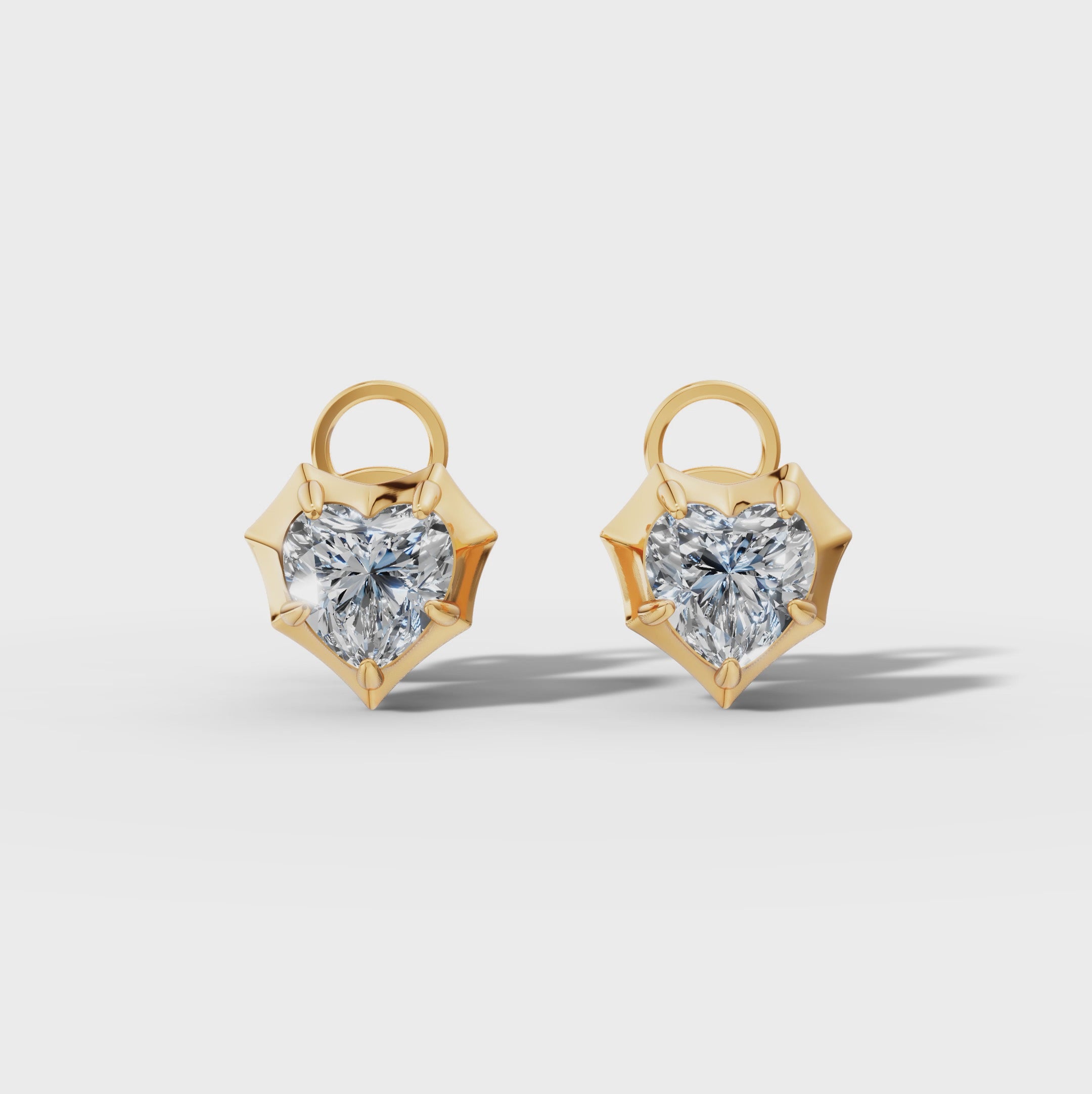 Étoile Heart Sterling Silver Studs