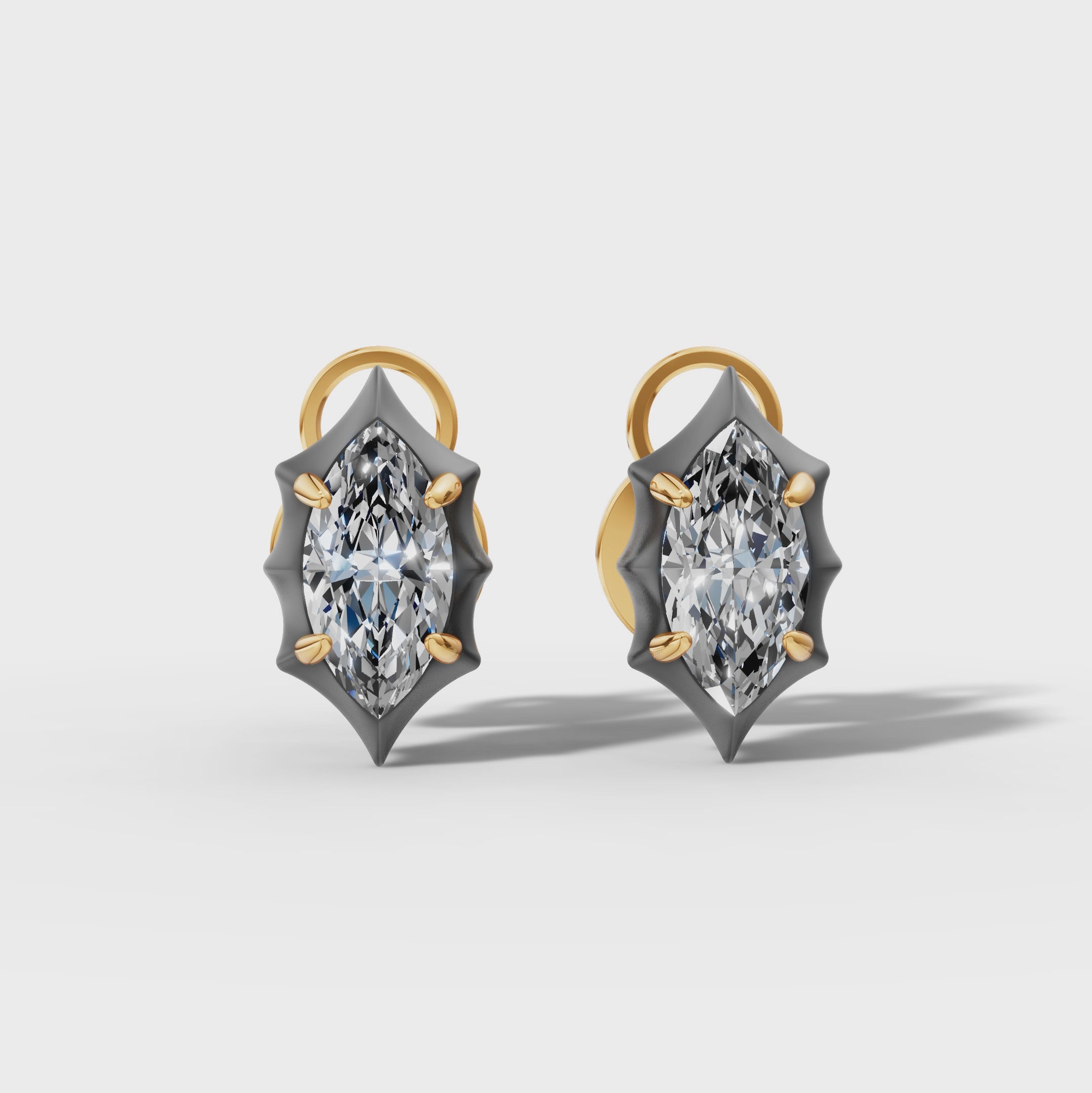 Étoile Marquise Sterling Silver Studs