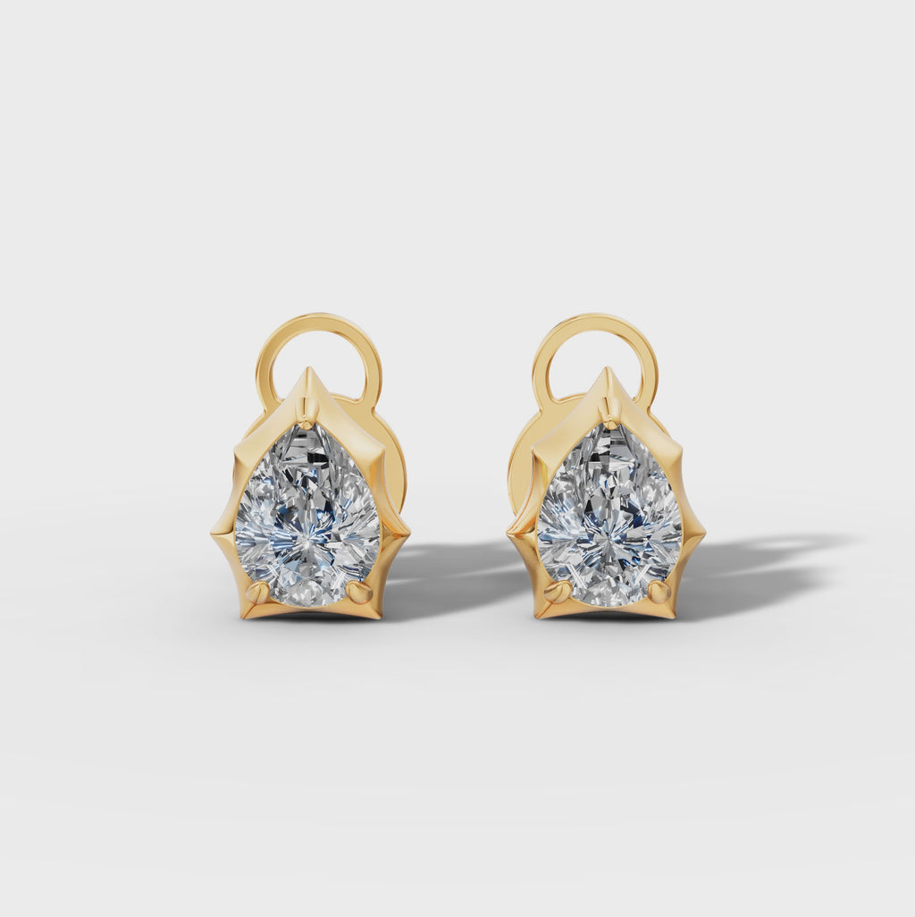 Étoile Pear Sterling Silver Studs