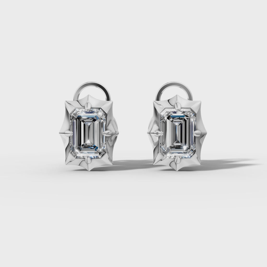 Étoile Emerald Sterling Silver Studs