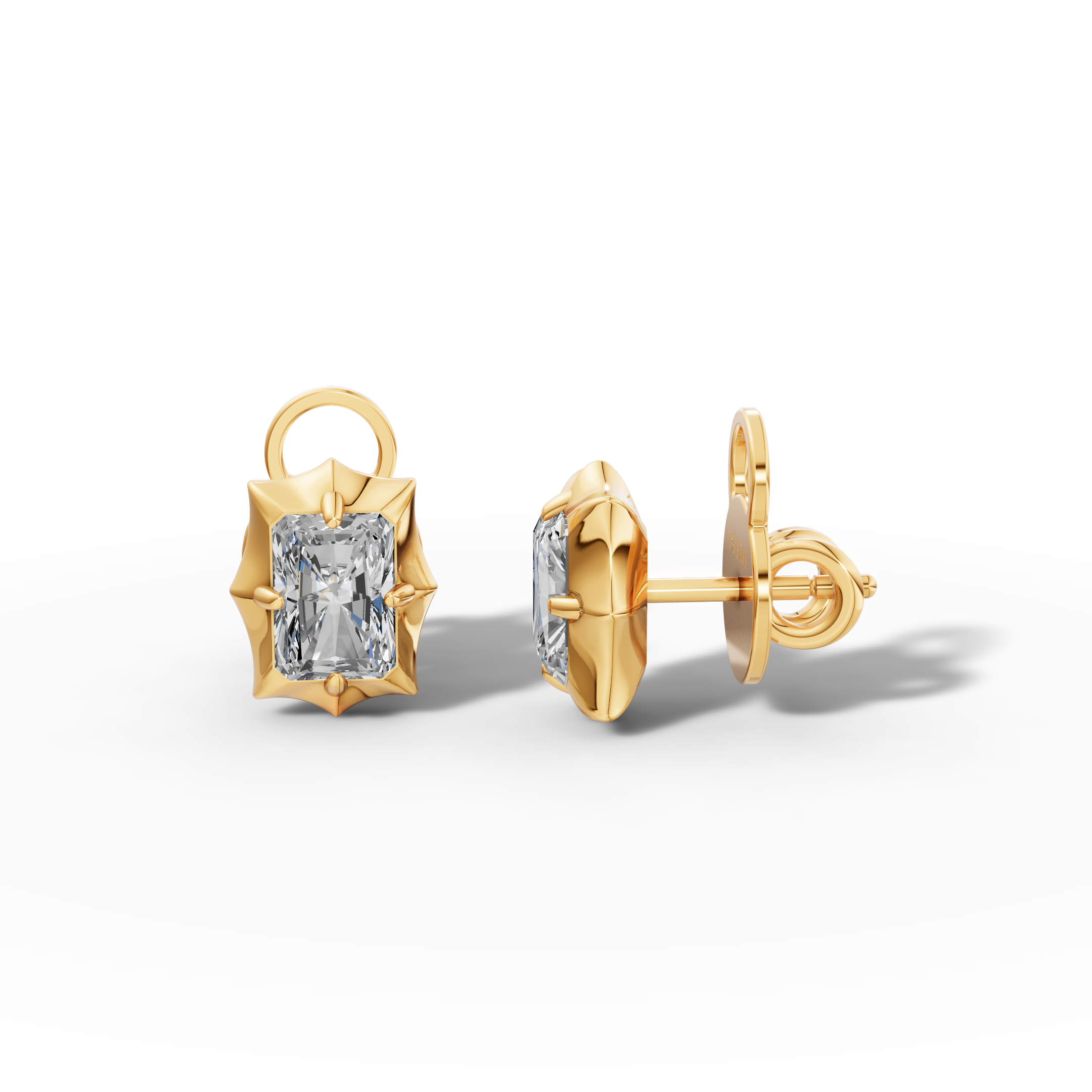 Étoile Radiant Solid Gold Studs