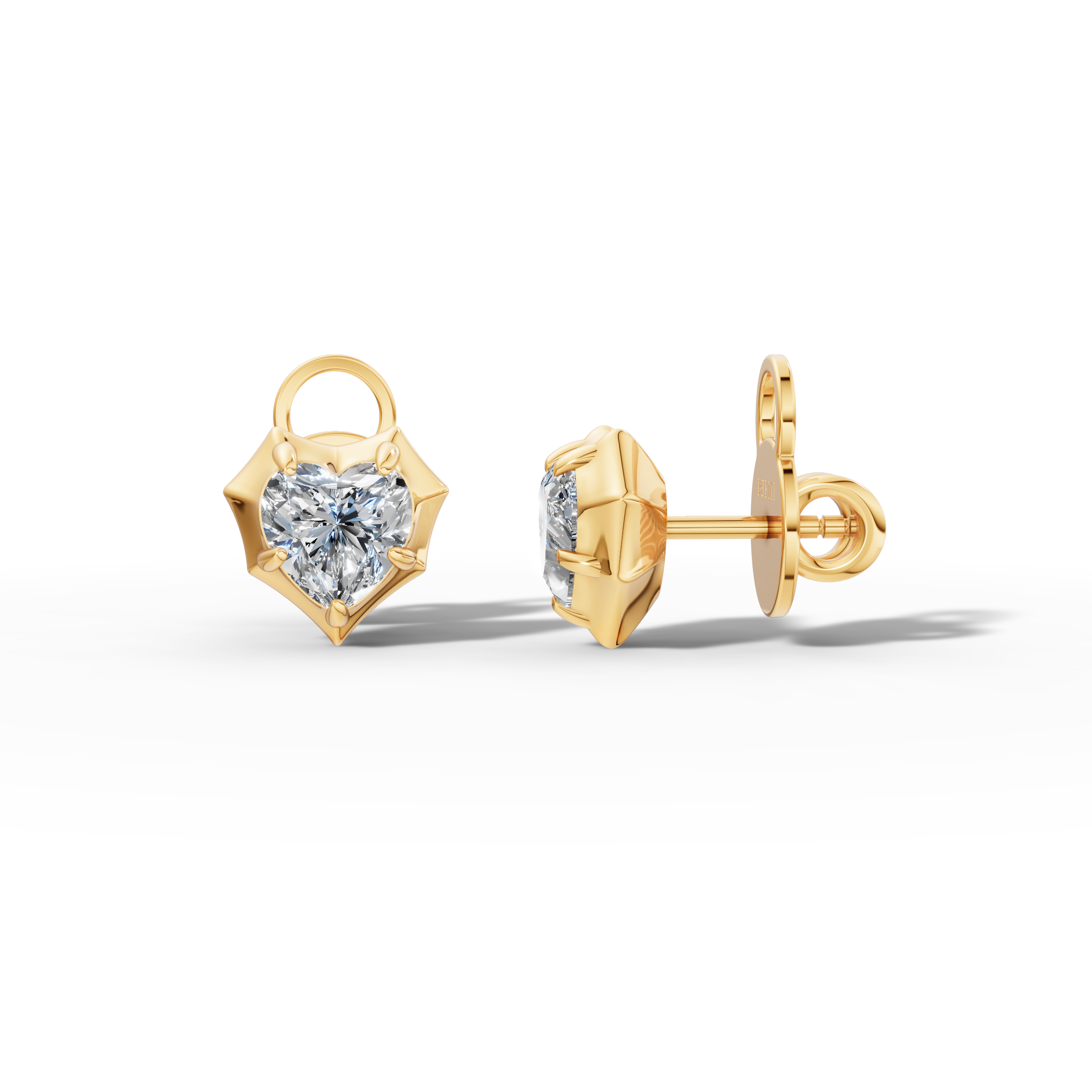 Étoile Heart Sterling Silver Studs