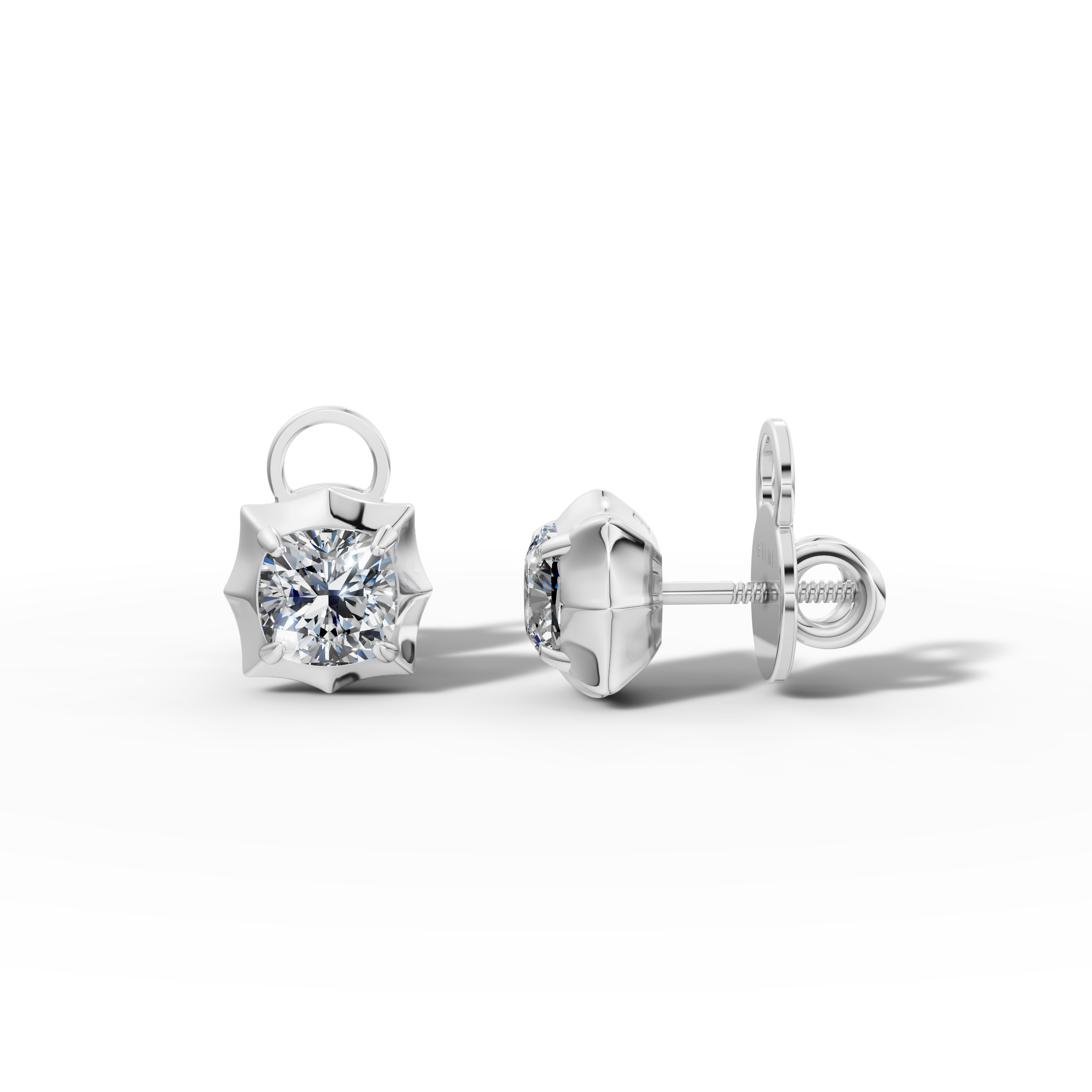 Étoile Cushion Solid Gold Studs