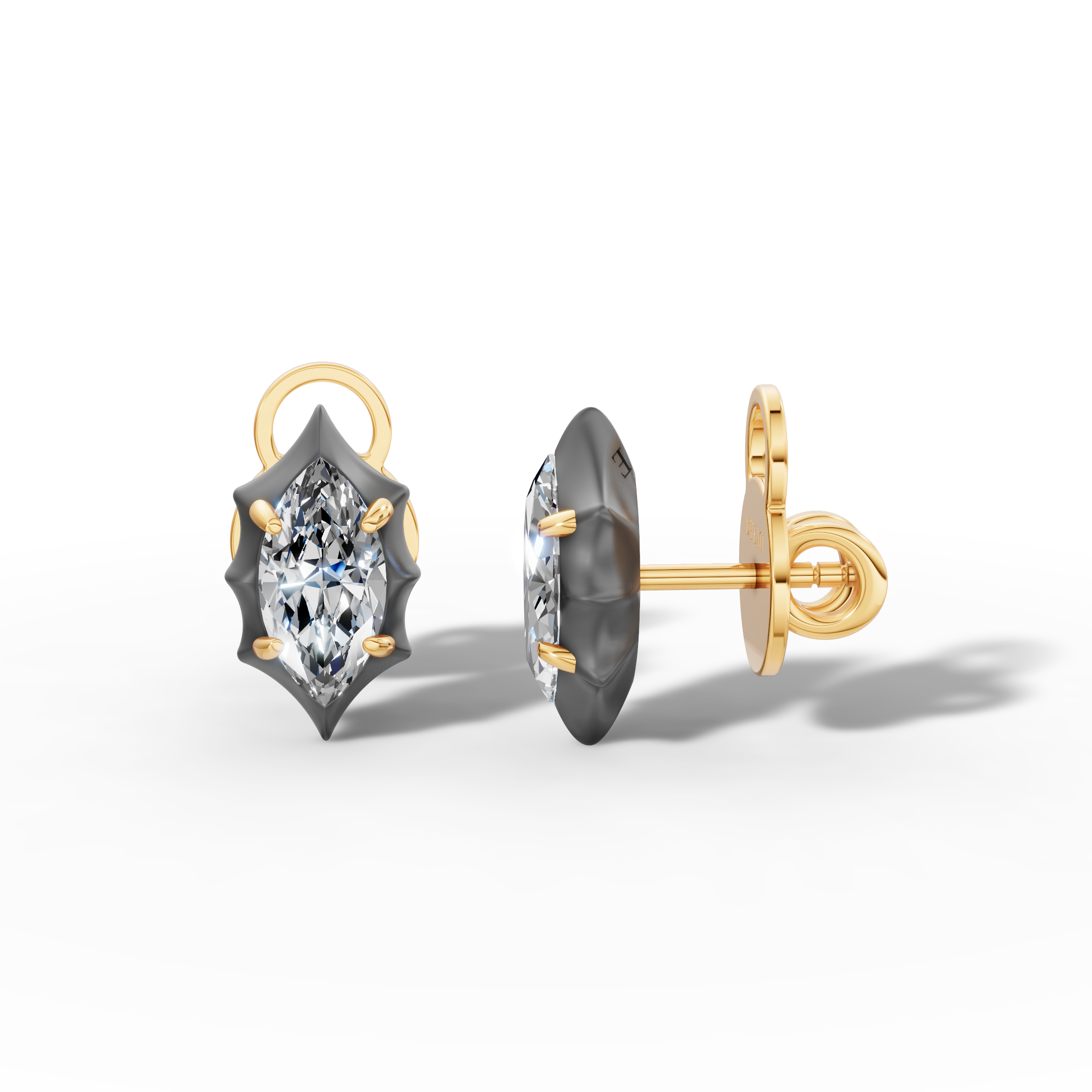 Étoile Marquise Sterling Silver Studs