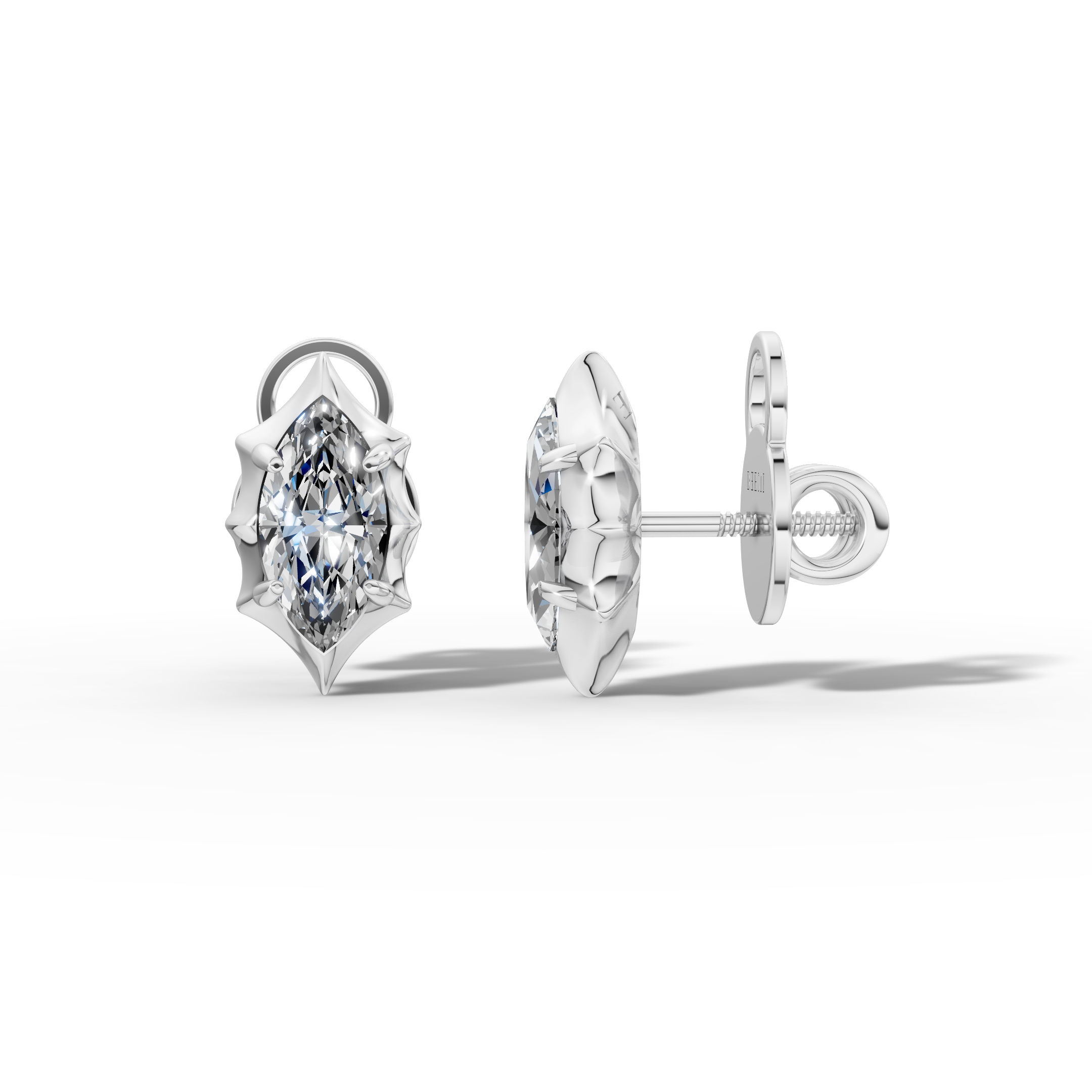Étoile Marquise Solid Gold Studs