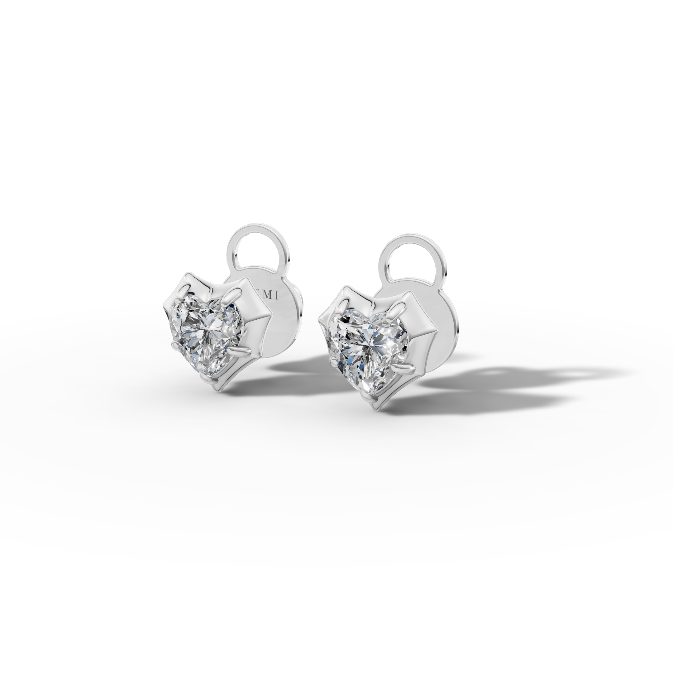 Étoile Heart Sterling Silver Studs