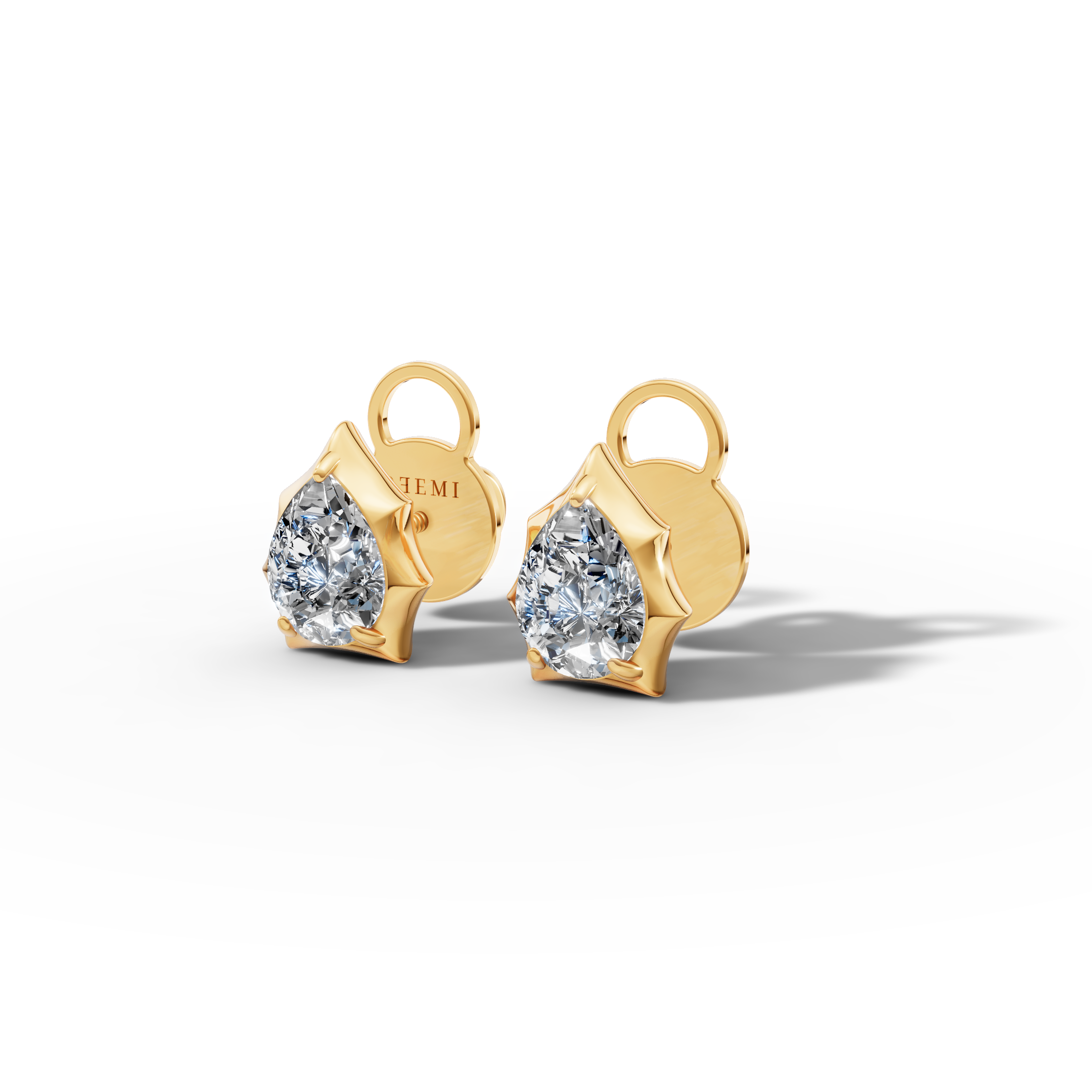 Étoile Pear Solid Gold Studs