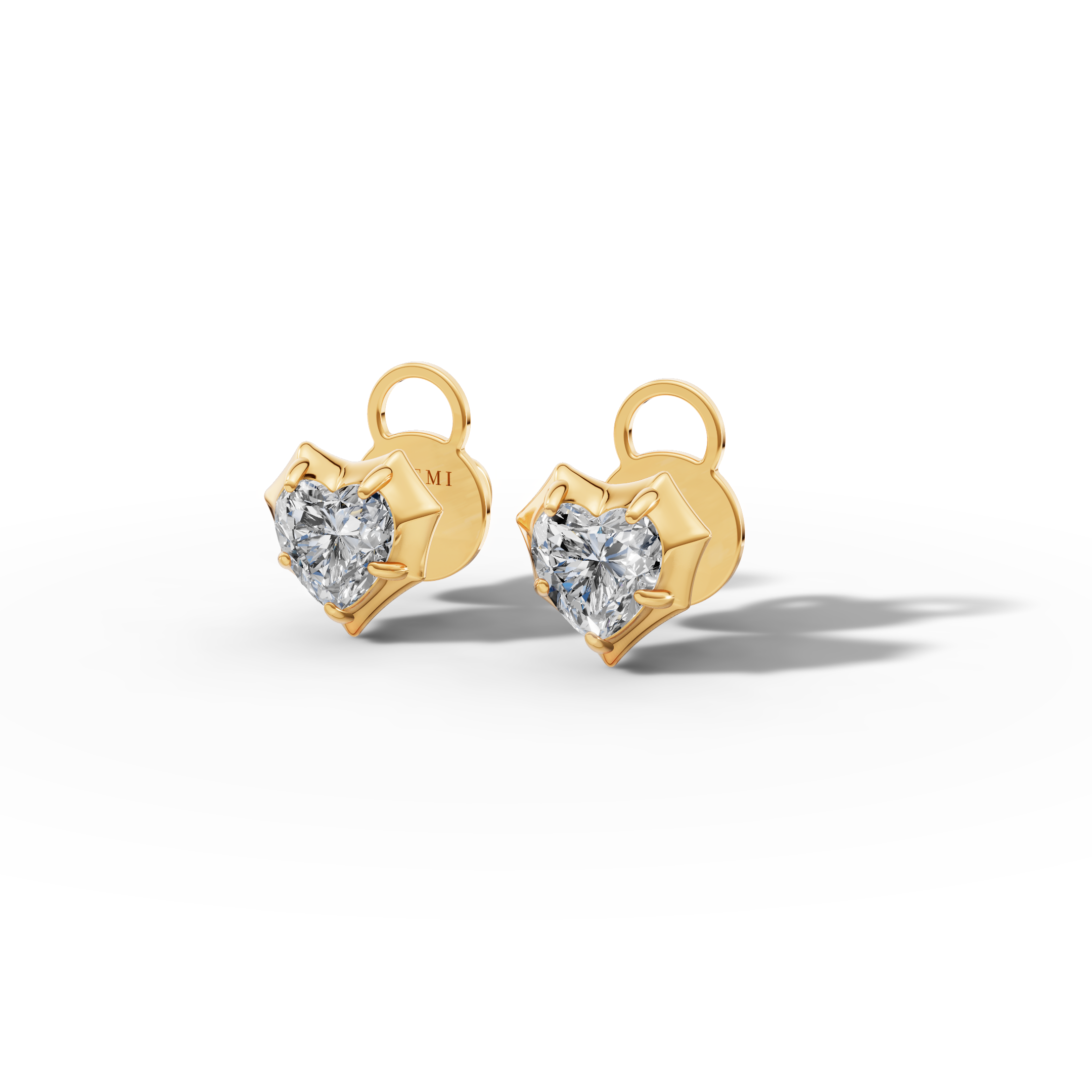 Étoile Heart Sterling Silver Studs