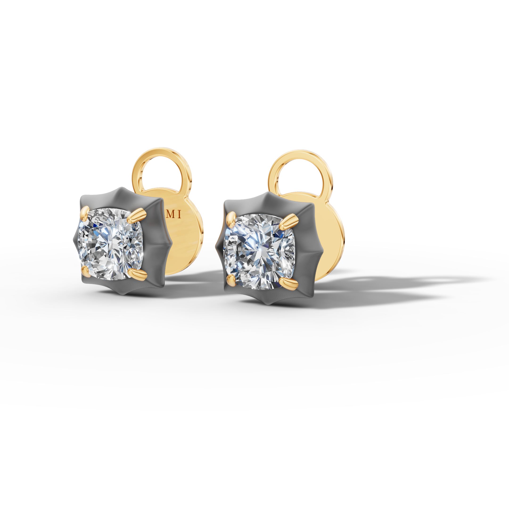 Étoile Cushion Solid Gold Studs