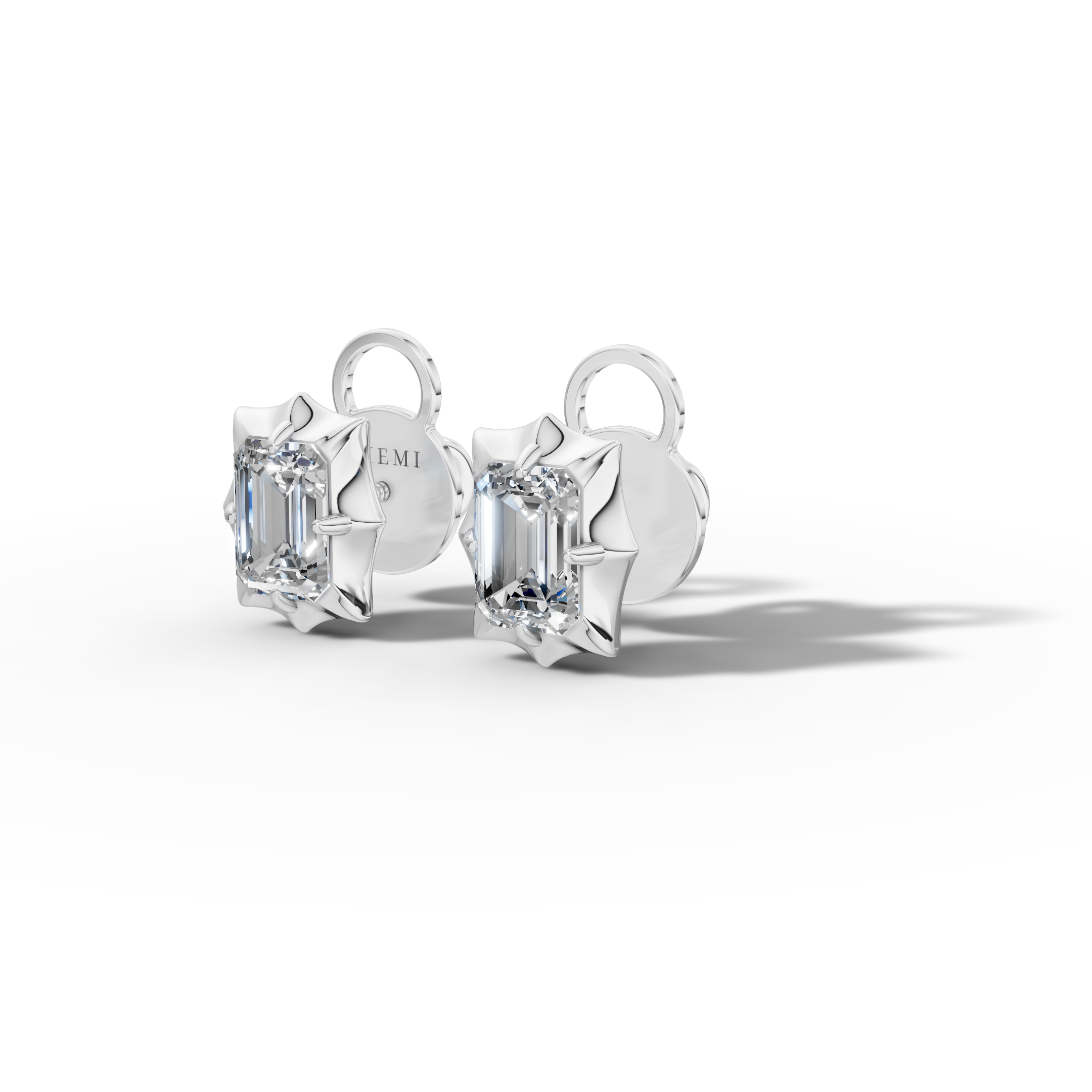 Étoile Emerald Solid Gold Studs