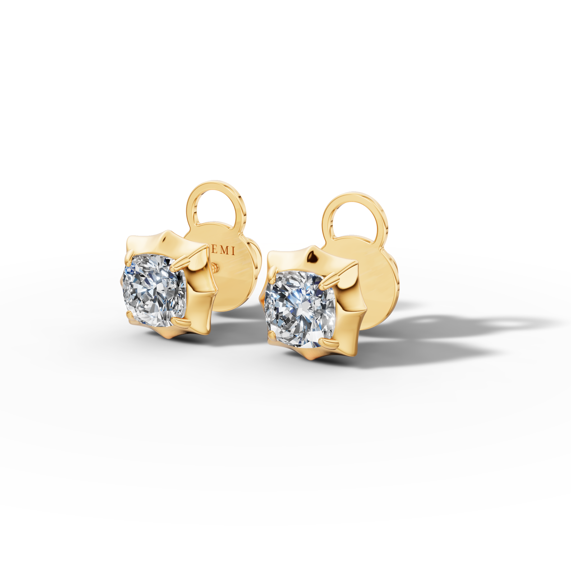 Étoile Cushion Solid Gold Studs