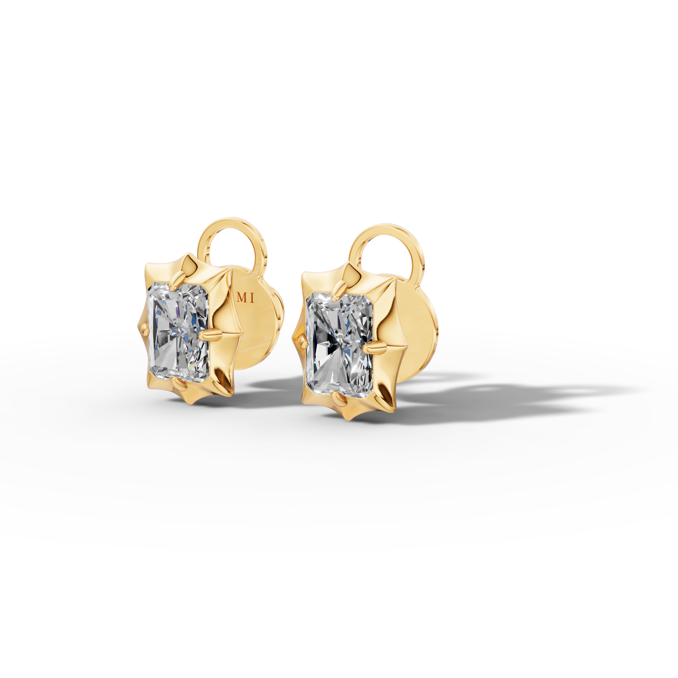 Étoile Radiant Solid Gold Studs