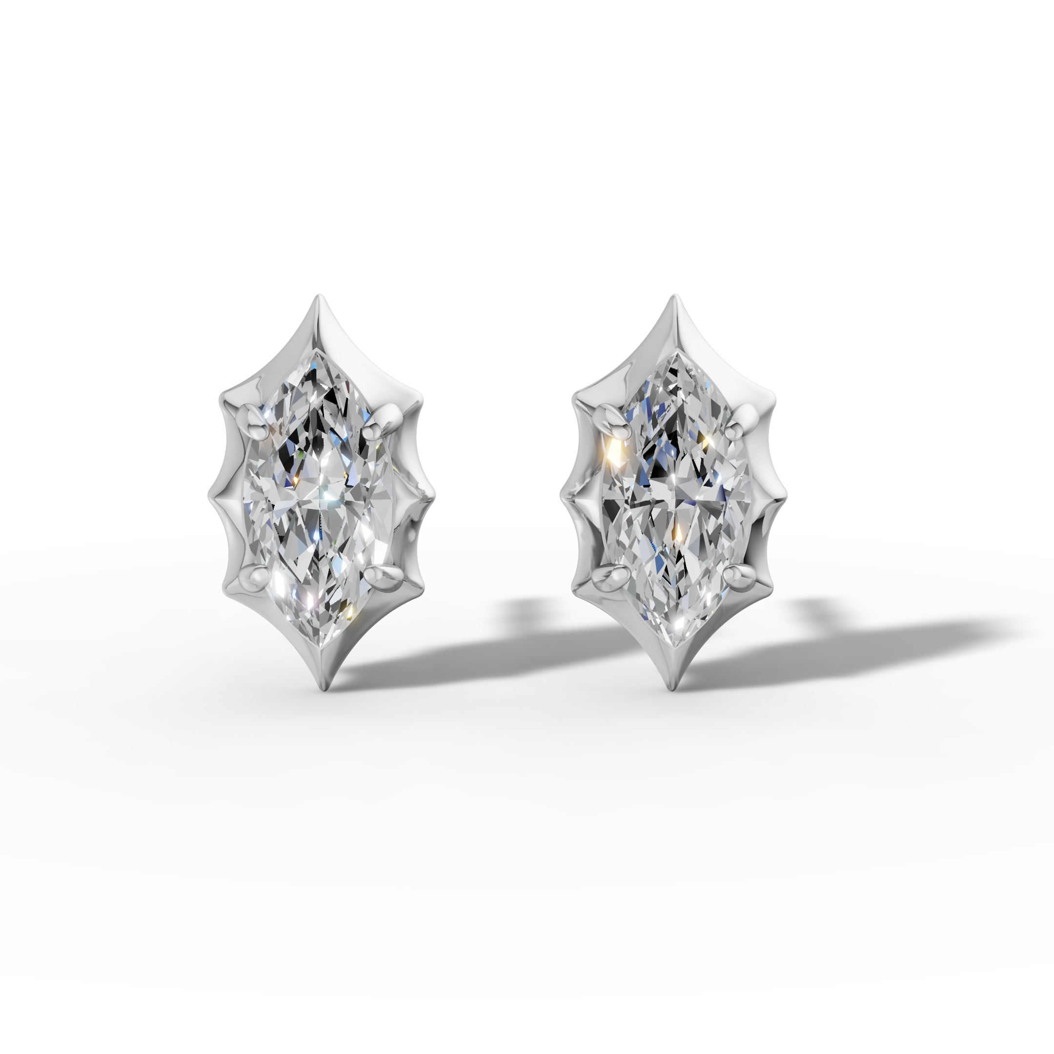Étoile Marquise Sterling Silver Studs