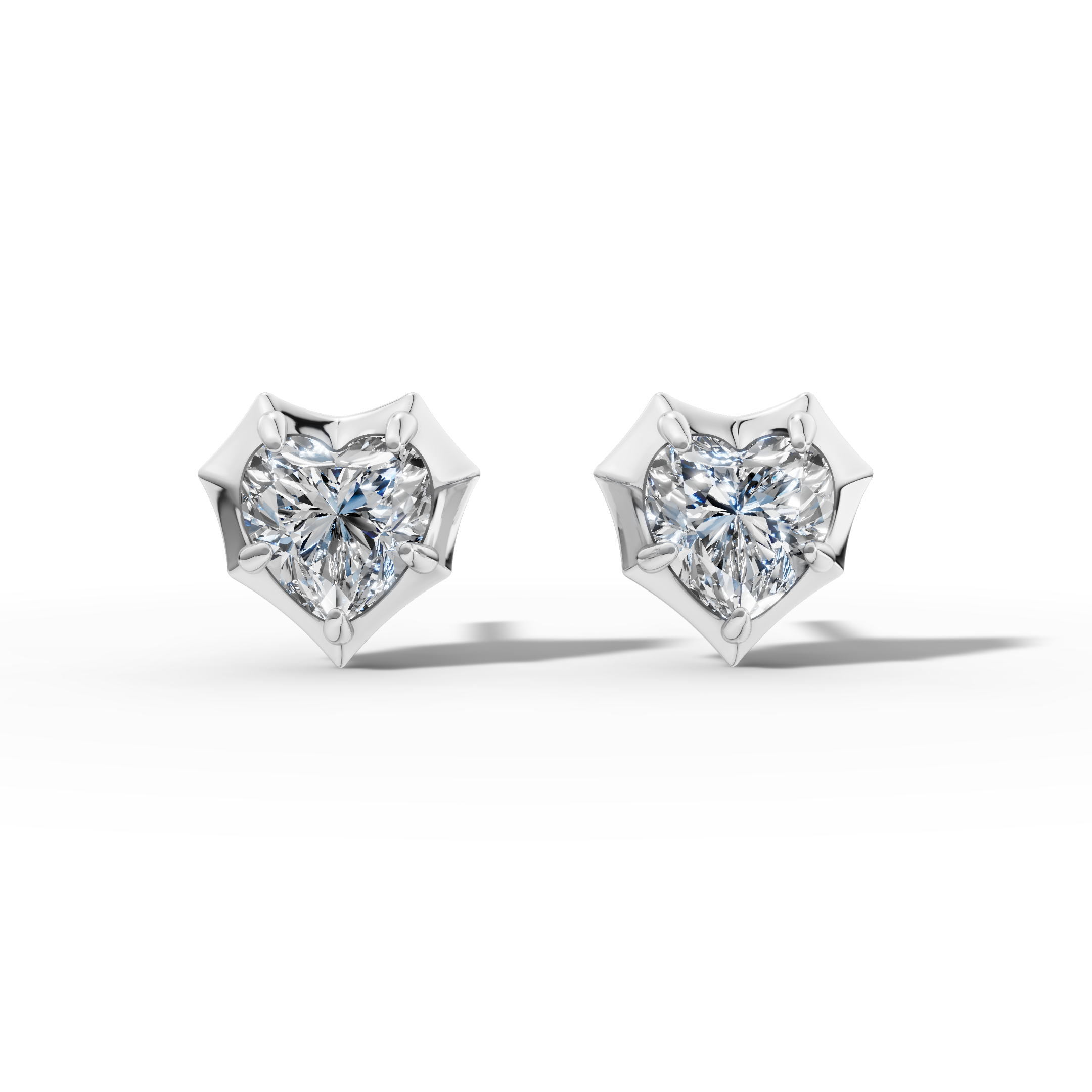Étoile Heart Sterling Silver Studs
