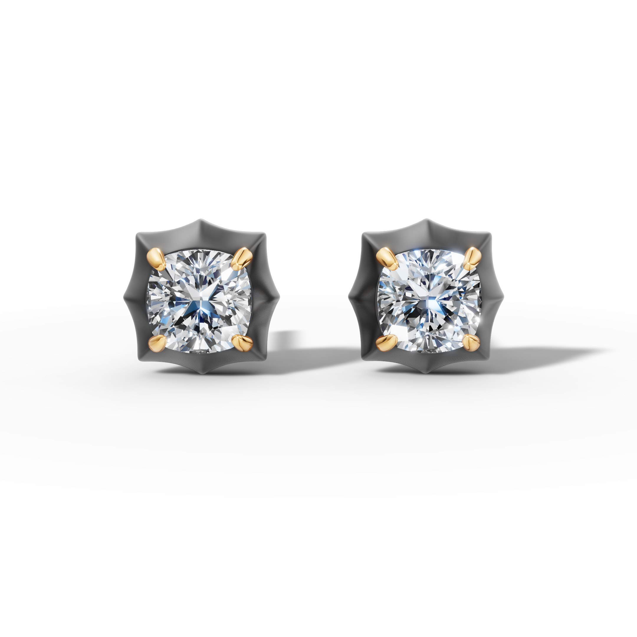 Étoile Cushion Solid Gold Studs