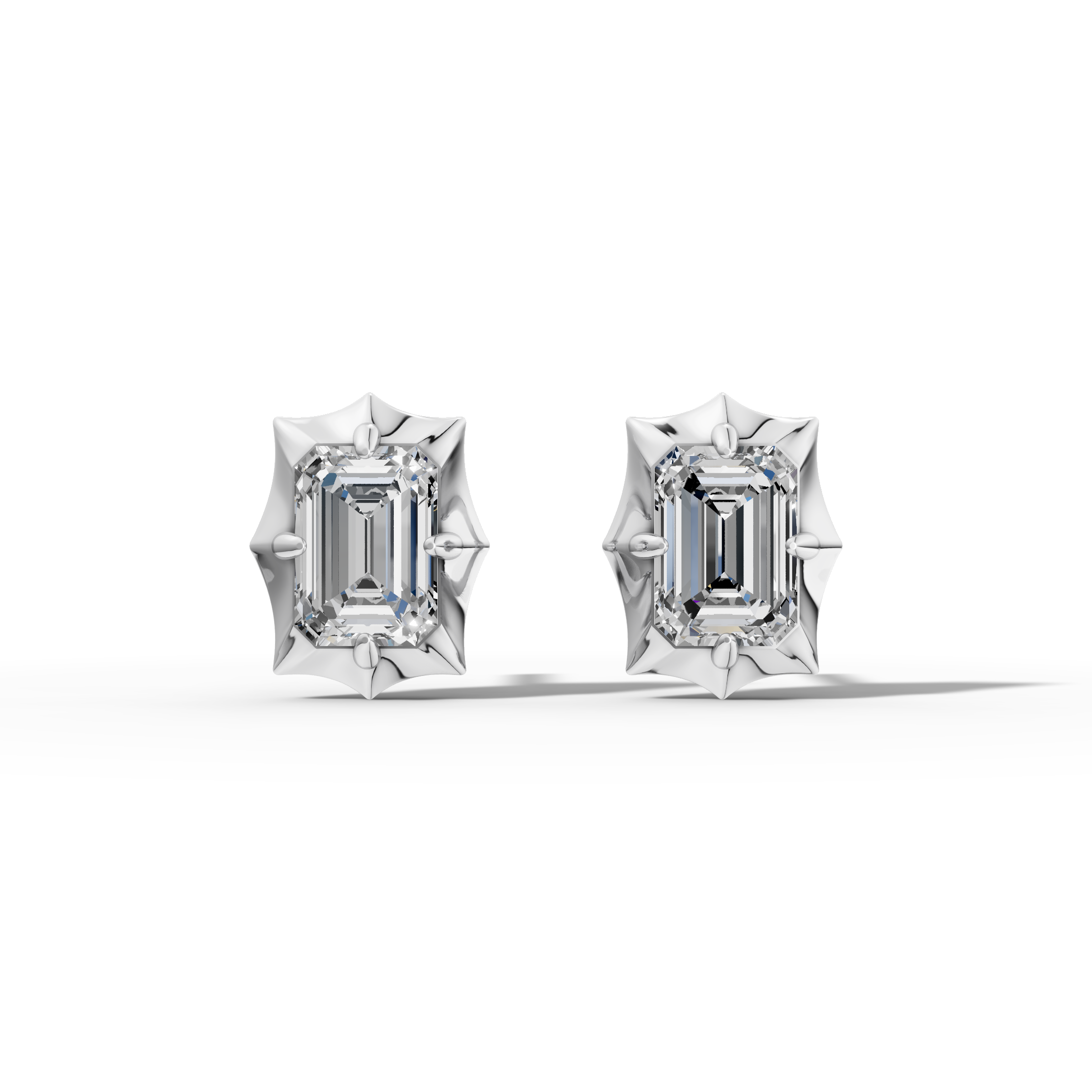 Étoile Emerald Solid Gold Studs