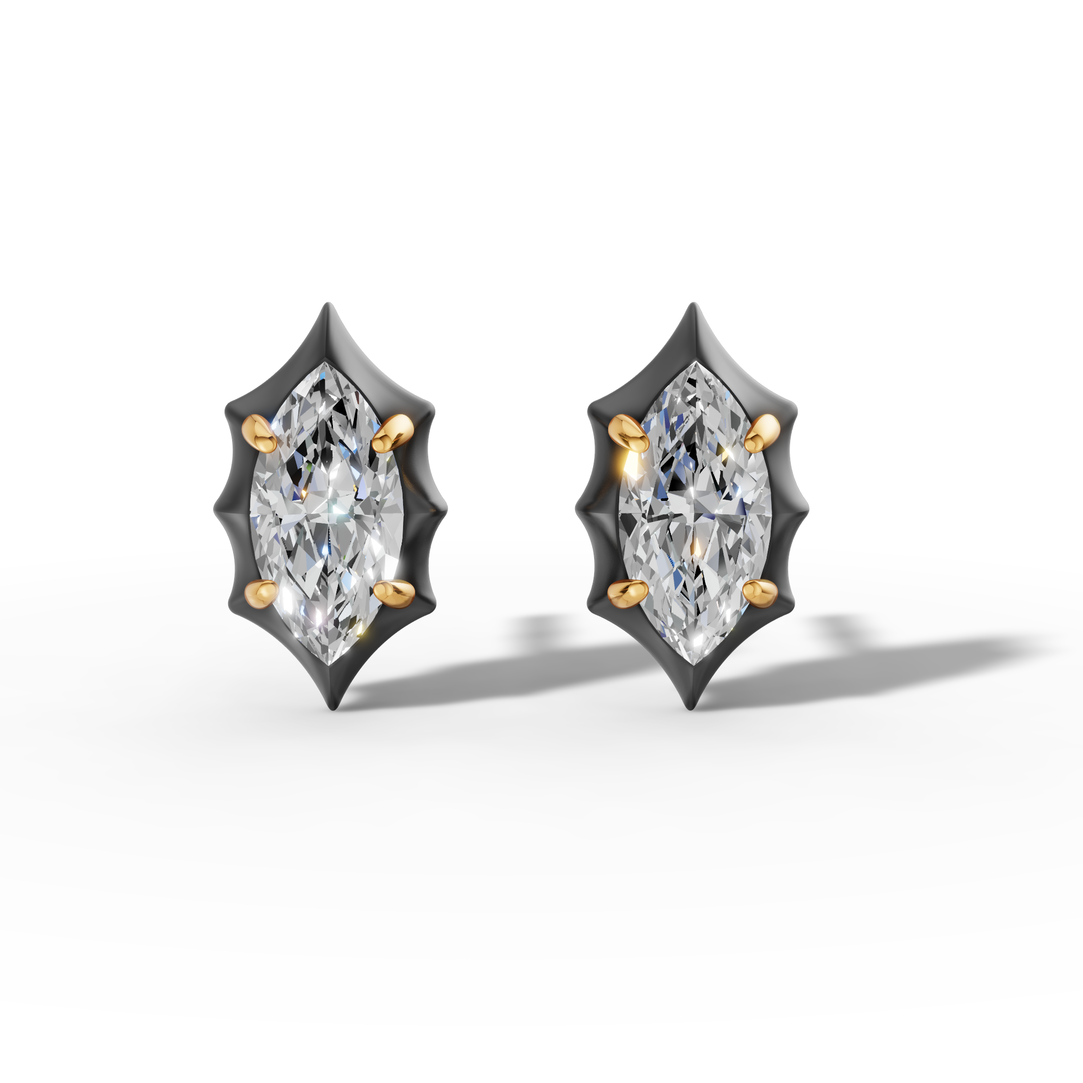 Étoile Marquise Sterling Silver Studs