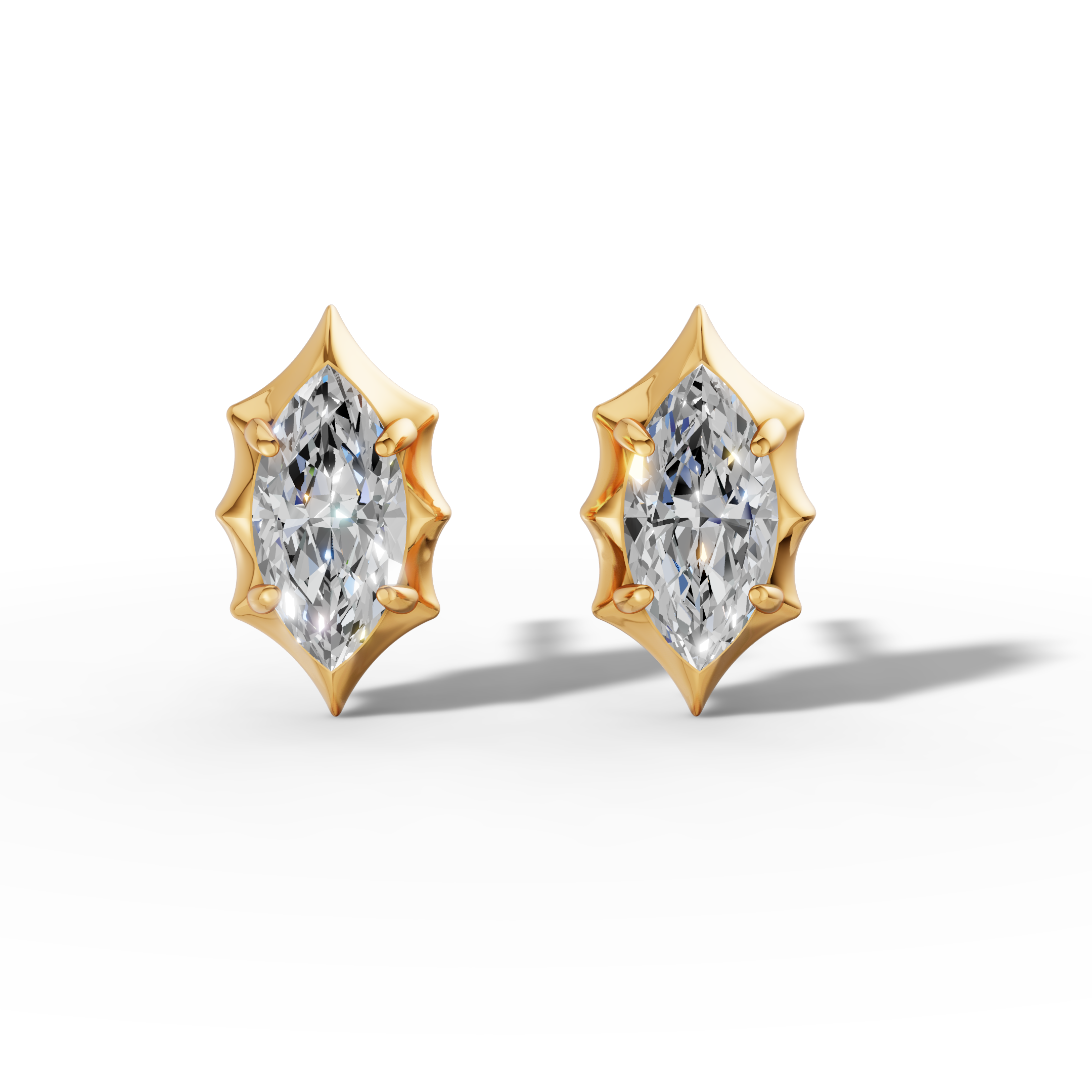 Étoile Marquise Sterling Silver Studs